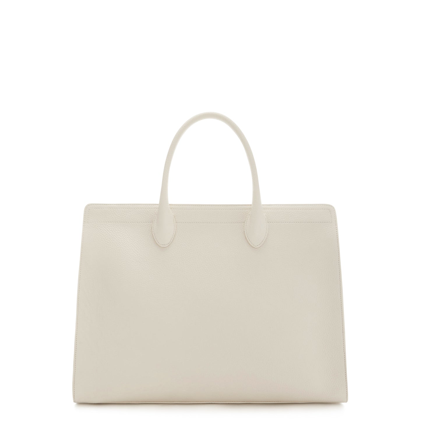 Honoré Nadine cream calfskin leather handbag with laptop compartment - - Isabel Bernard