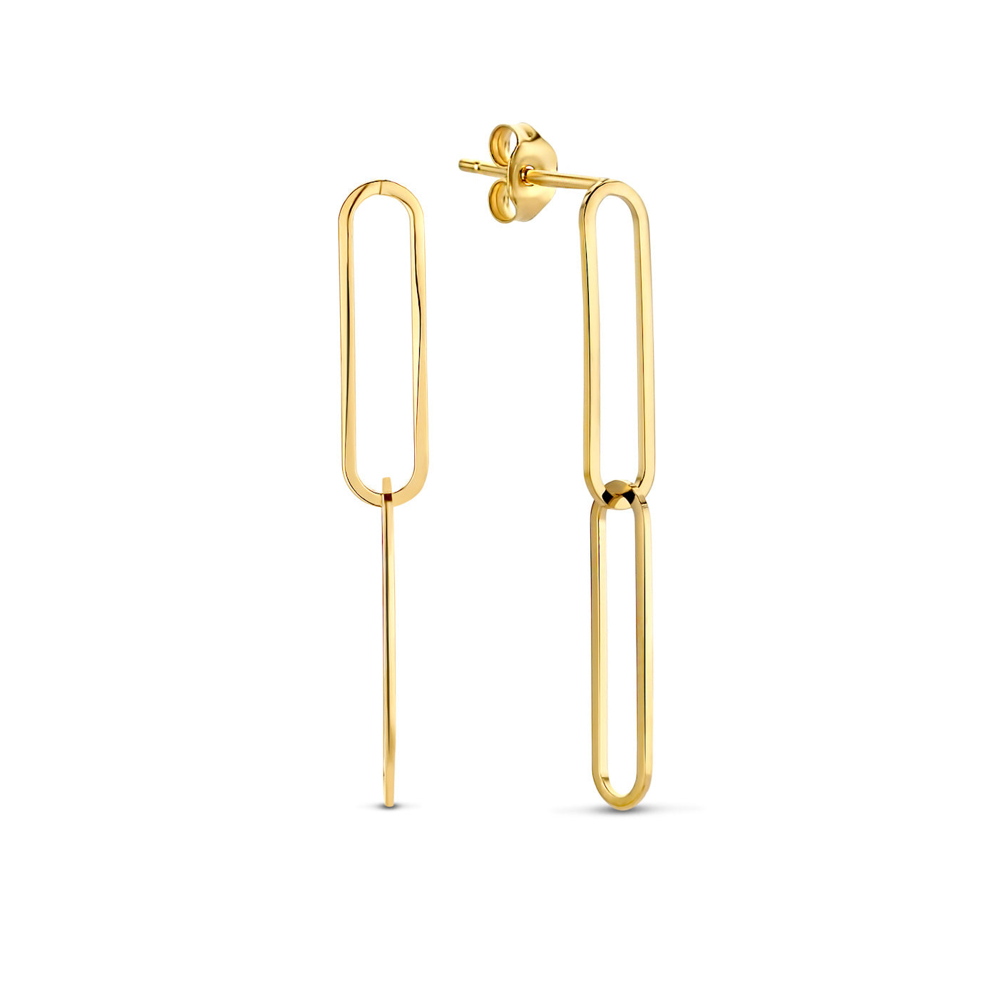 Aidee Odile 14 karat gold drop earrings with chains -  - Isabel Bernard