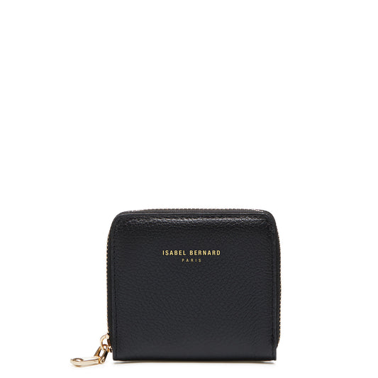 Honoré Jules black calfskin leather zipper wallet -  - Isabel Bernard