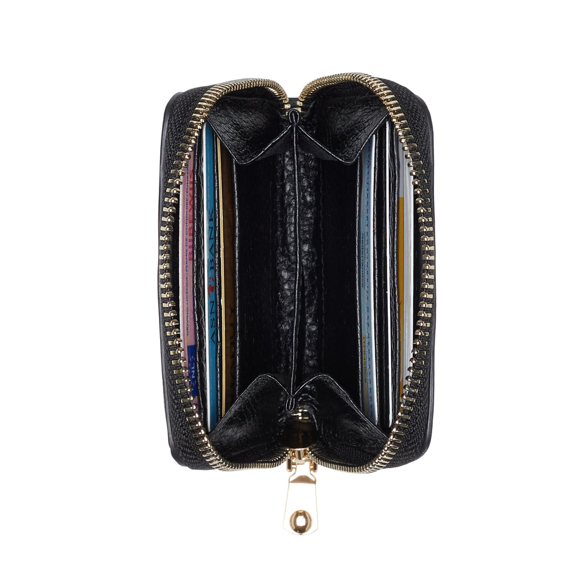 Honoré Jules black calfskin leather zipper wallet -  - Isabel Bernard