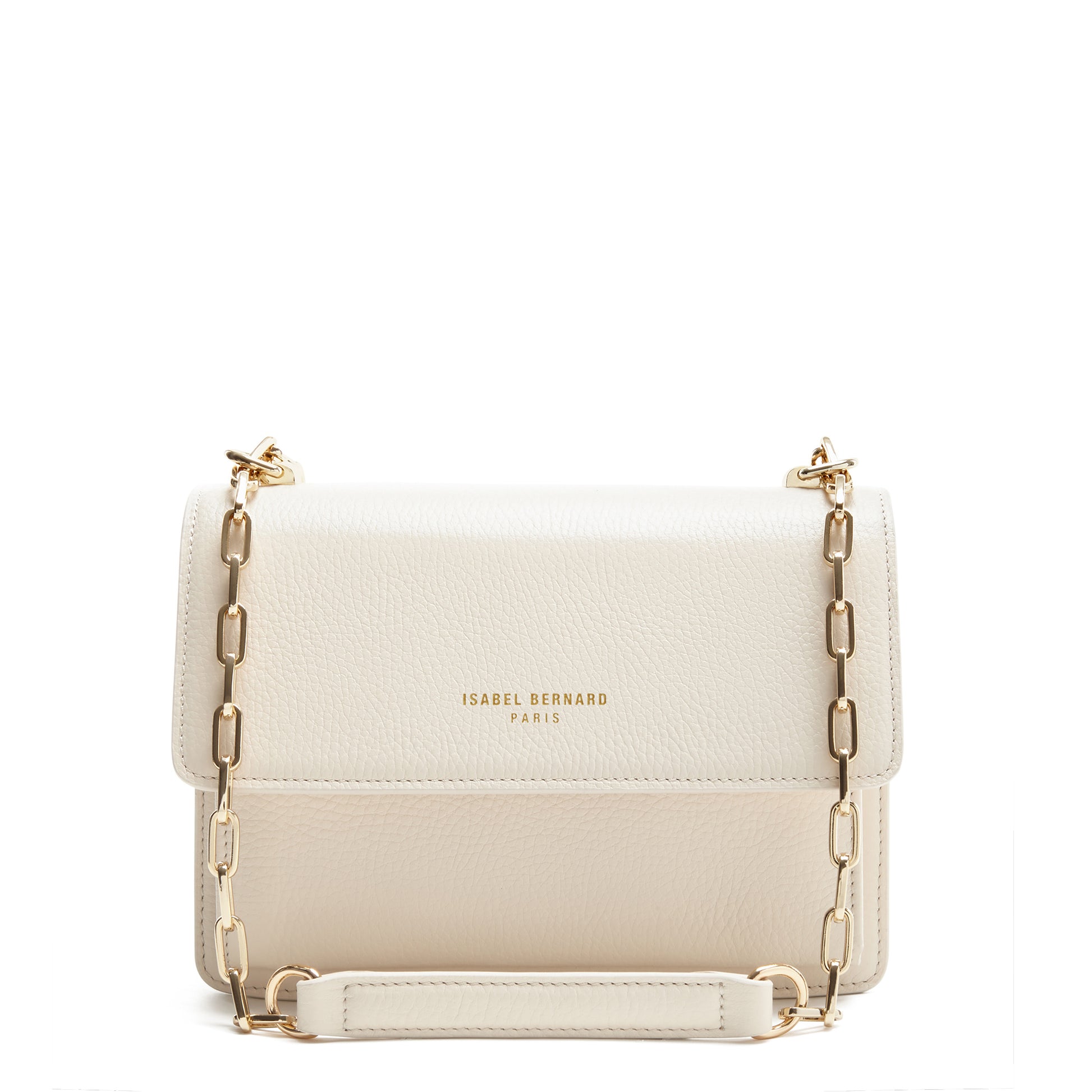 Femme Forte Valerie cream calfskin leather shoulder bag -  - Isabel Bernard