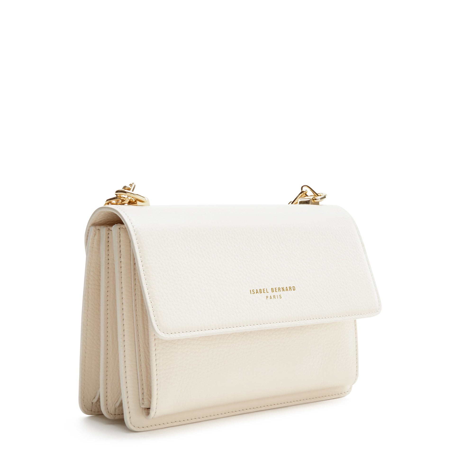 Femme Forte Valerie cream calfskin leather shoulder bag -  - Isabel Bernard