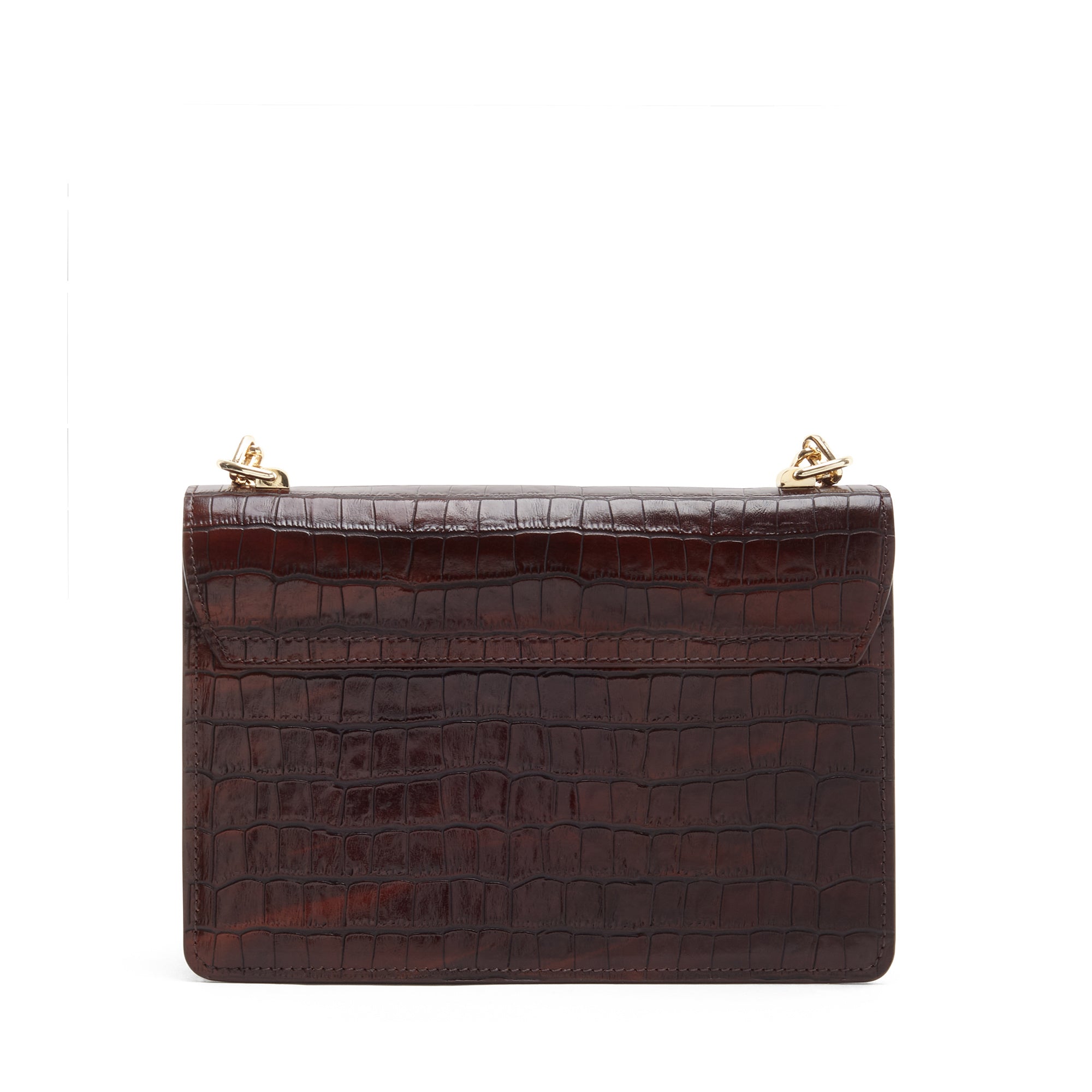 Isabel Bernard - croco brown calfskin leather shoulder bag IB21050