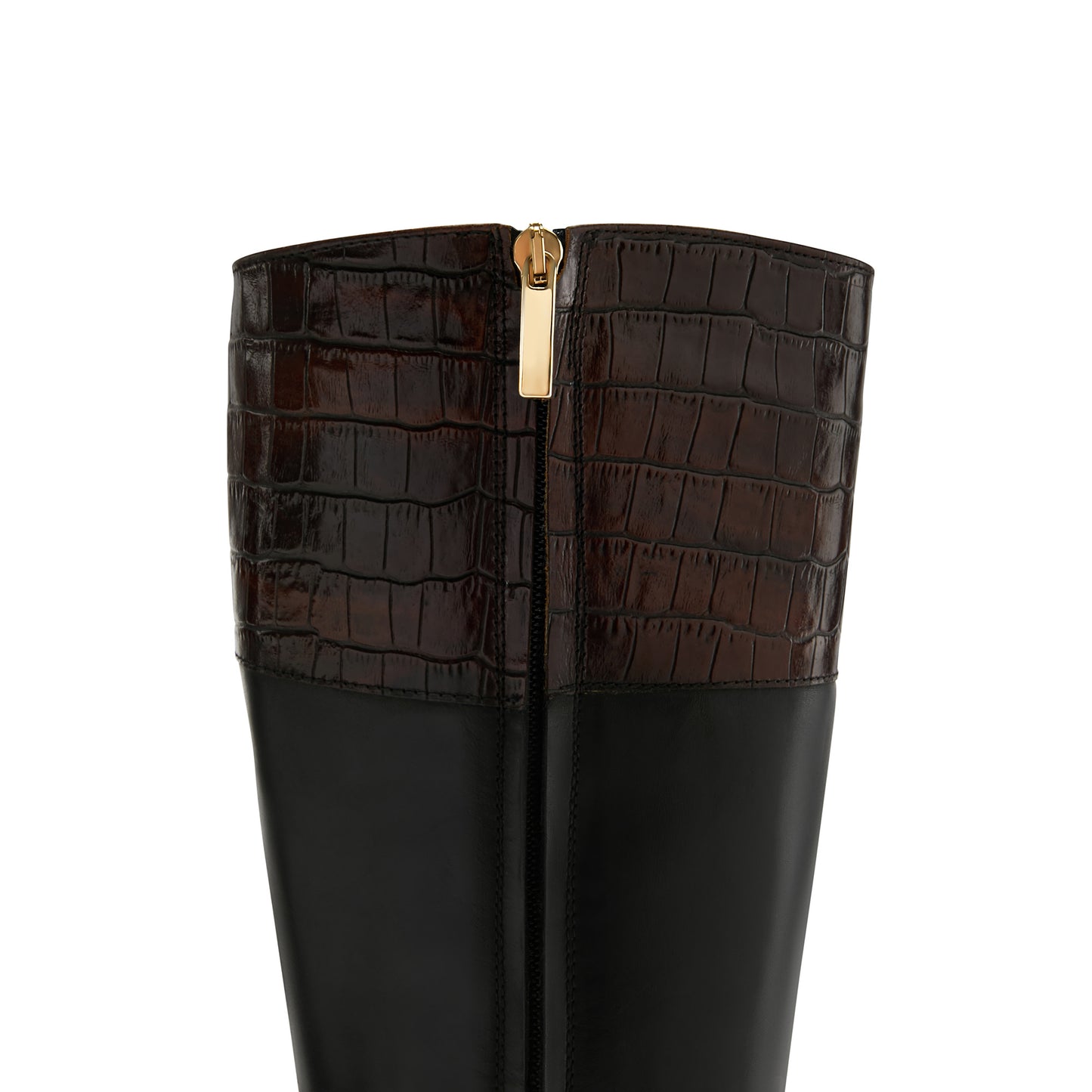 Vendôme Iris black with brown calfskin leather boots -  - Isabel Bernard