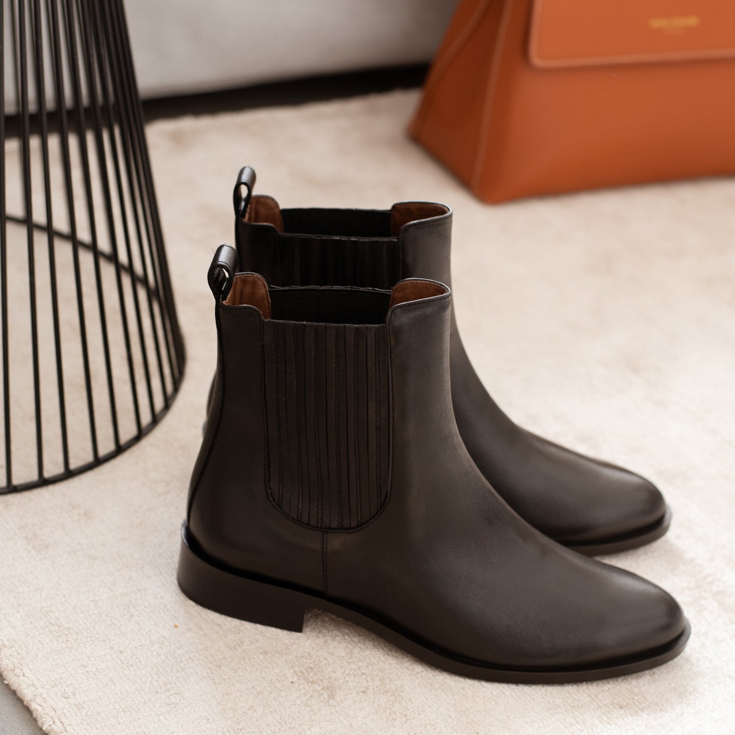 Vendôme Chey black calfskin leather chelsea boots -  - Isabel Bernard