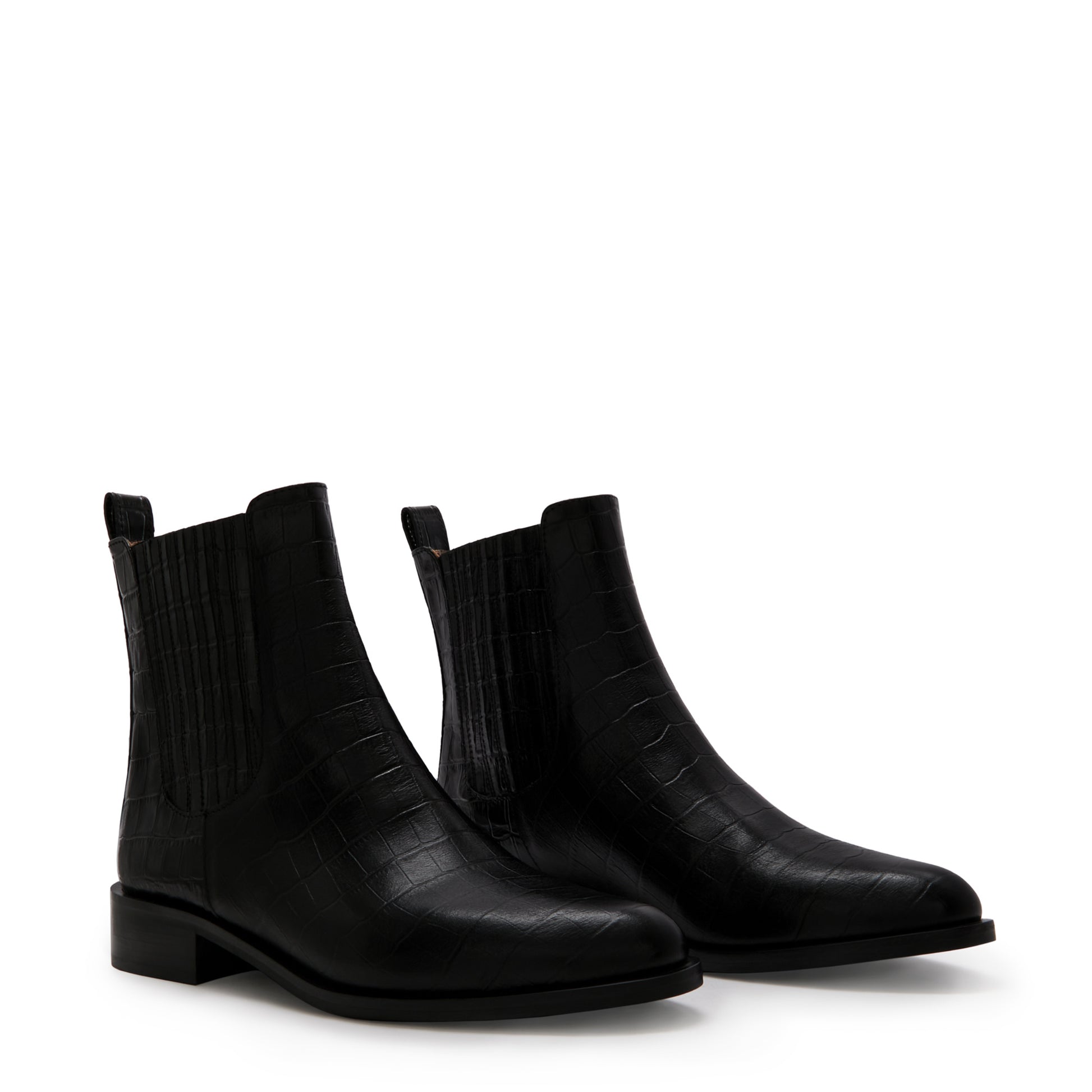 Vendôme Chey croco black calfskin leather chelsea boots -  - Isabel Bernard