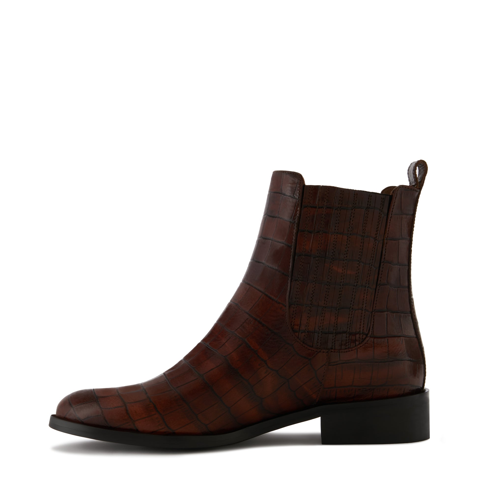 Vendôme Chey croco brown calfskin leather chelsea boots -  - Isabel Bernard