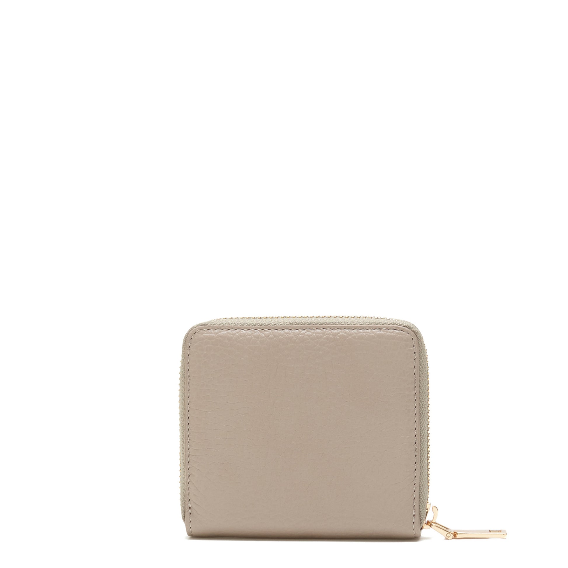 Honoré Jules taupe calfskin leather zipper wallet -  - Isabel Bernard