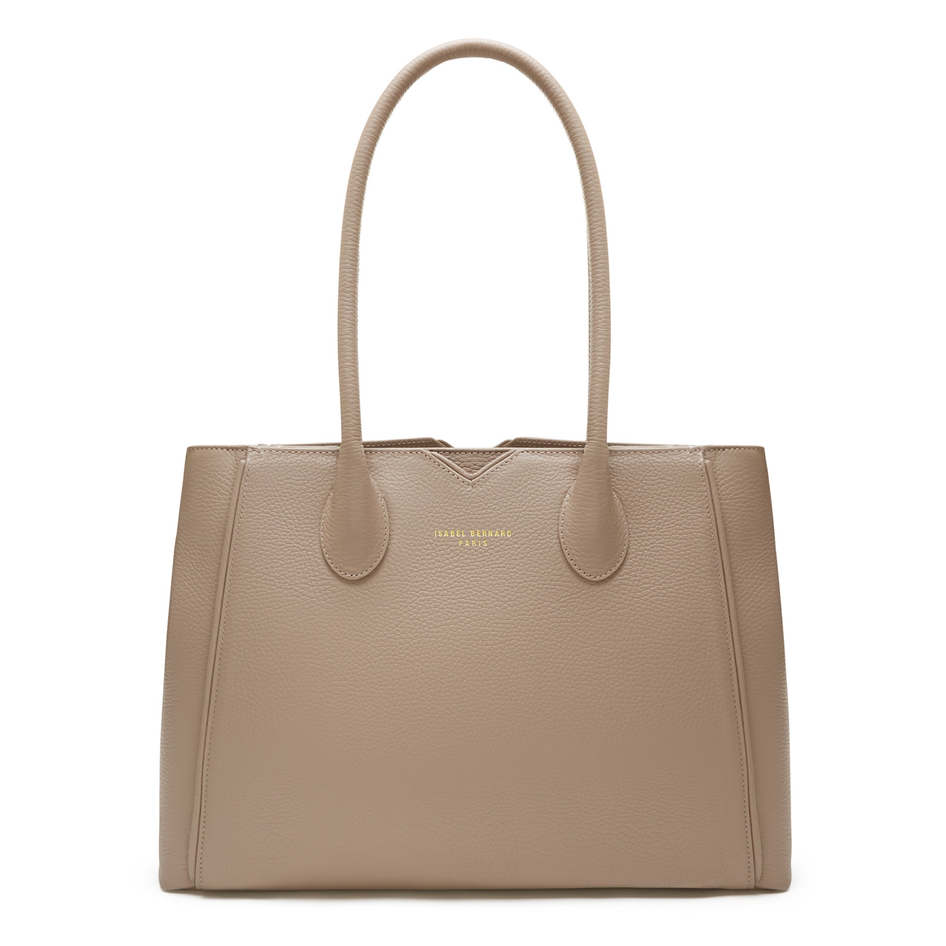 Honoré Cloe taupe calfskin leather handbag -  - Isabel Bernard