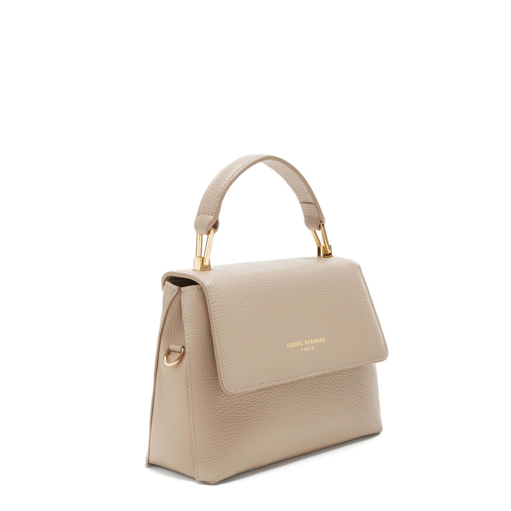 Femme Forte Heline taupe calfskin leather handbag -  - Isabel Bernard