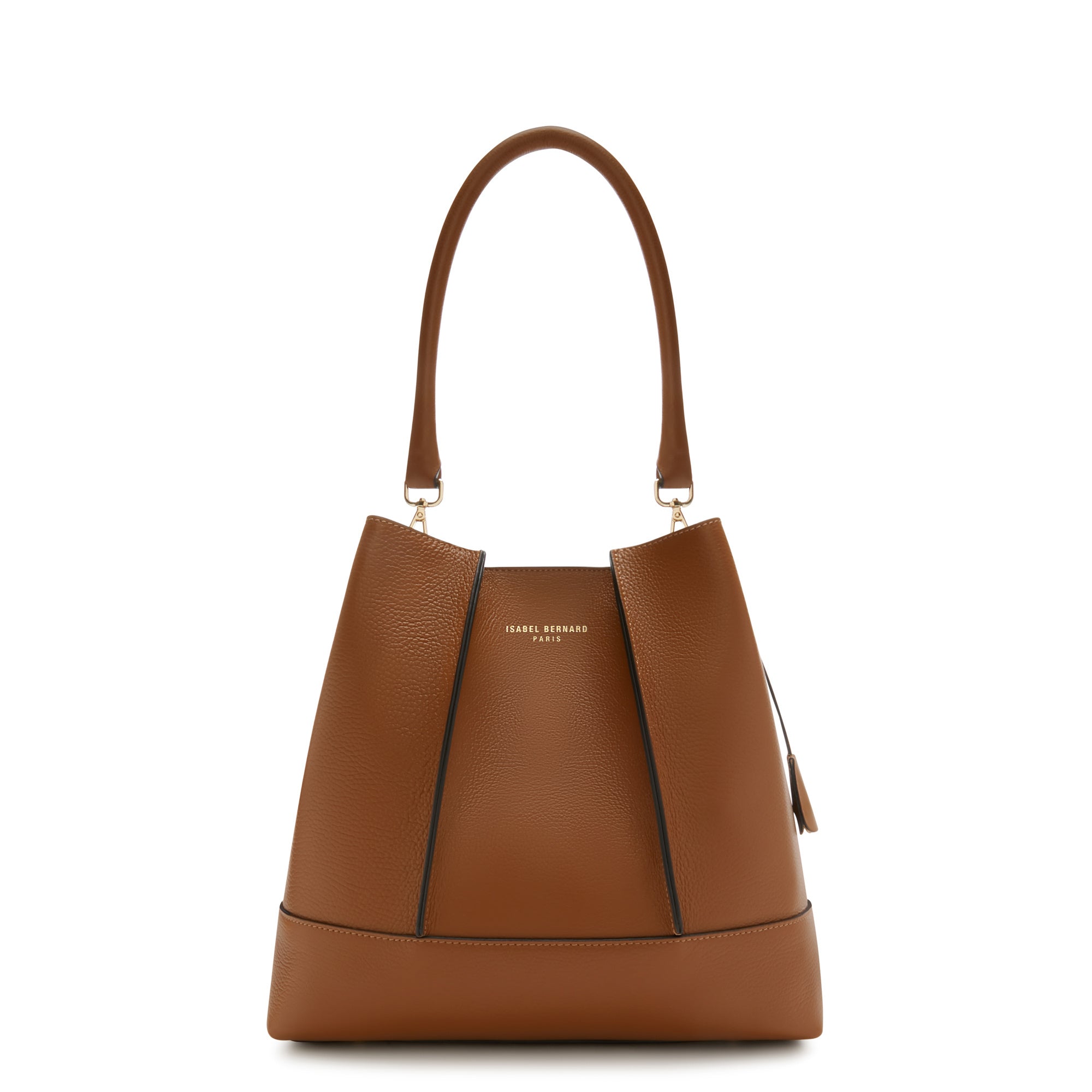 Femme Forte Macie cognac calfskin leather shoulder bag