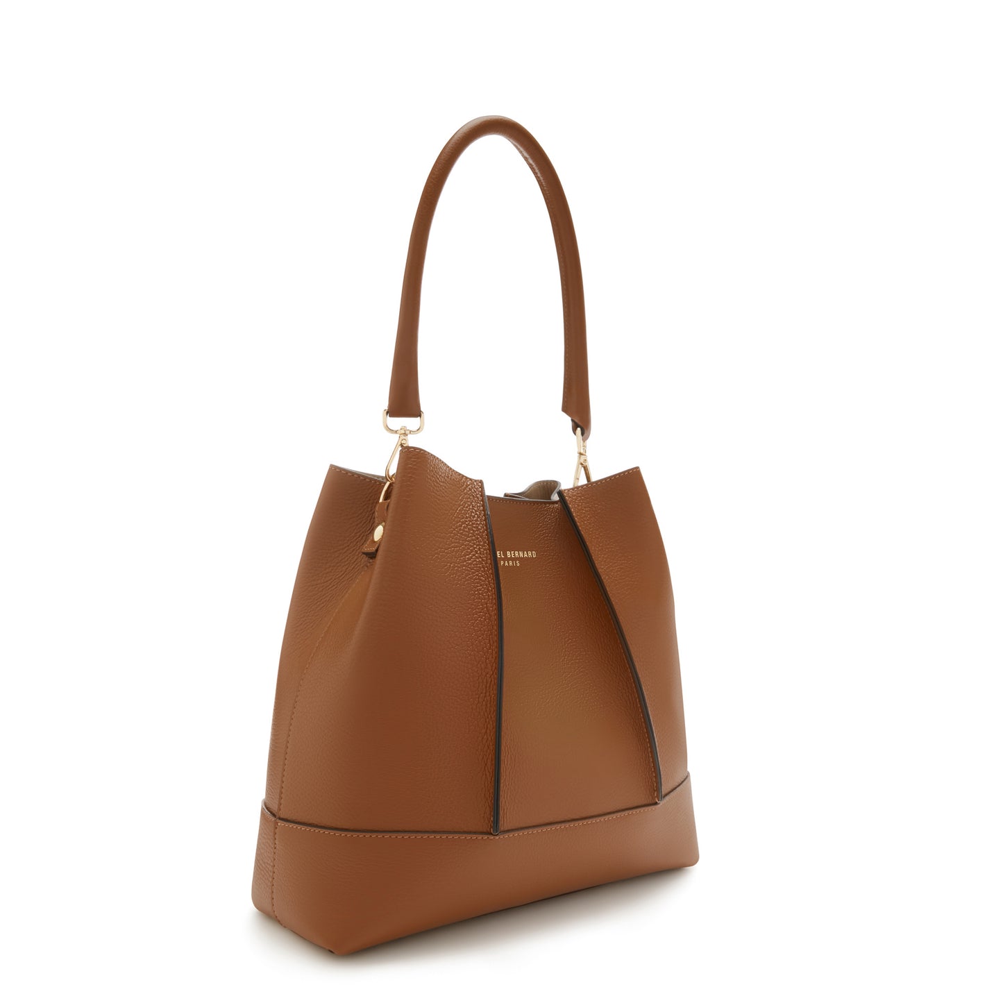 Femme Forte Macie cognac calfskin leather shoulder bag -  - Isabel Bernard