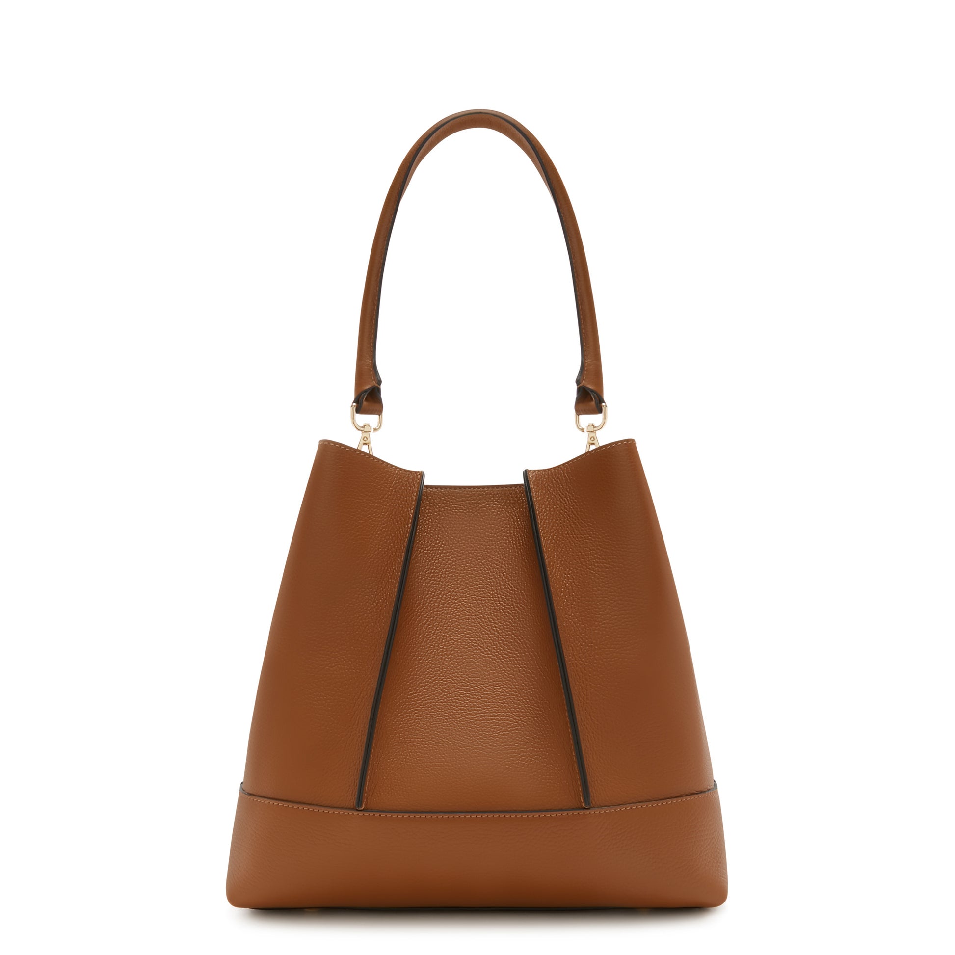 Femme Forte Macie cognac calfskin leather shoulder bag -  - Isabel Bernard