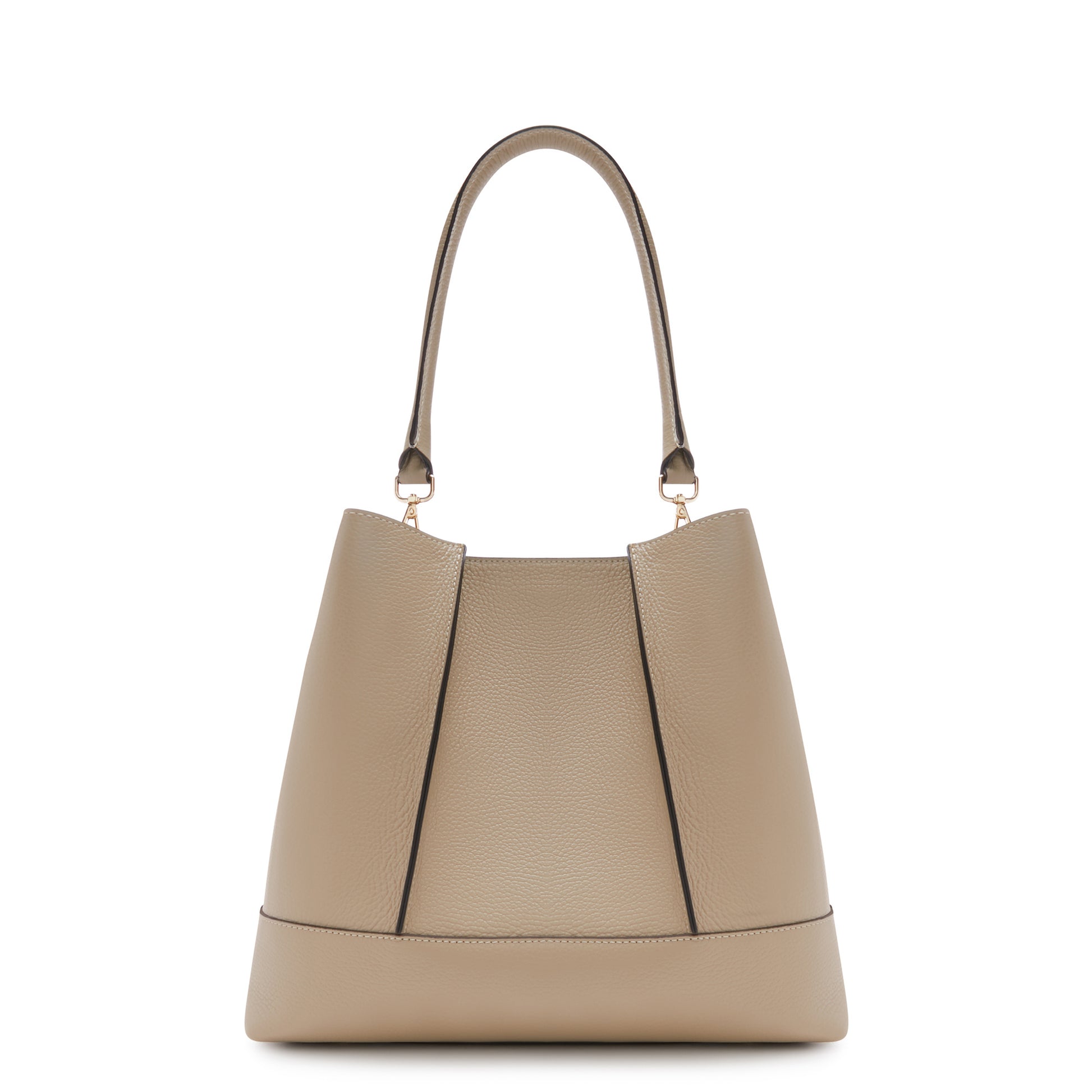 Femme Forte Macie taupe calfskin leather shoulder bag -  - Isabel Bernard