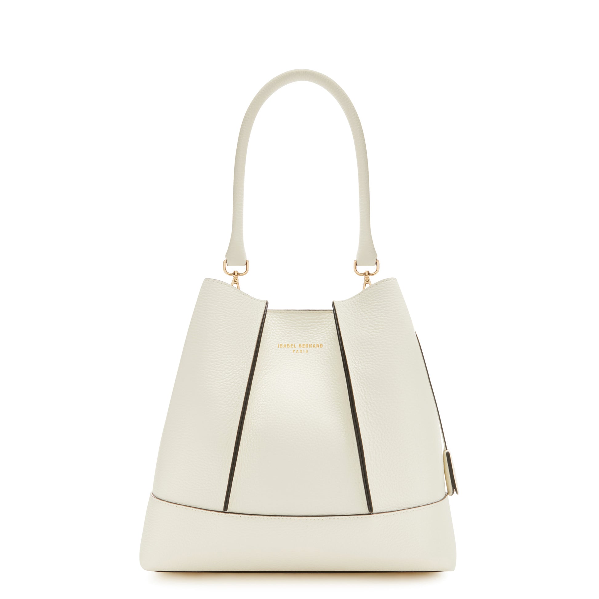 Femme Forte Macie cream calfskin leather shoulder bag -  - Isabel Bernard