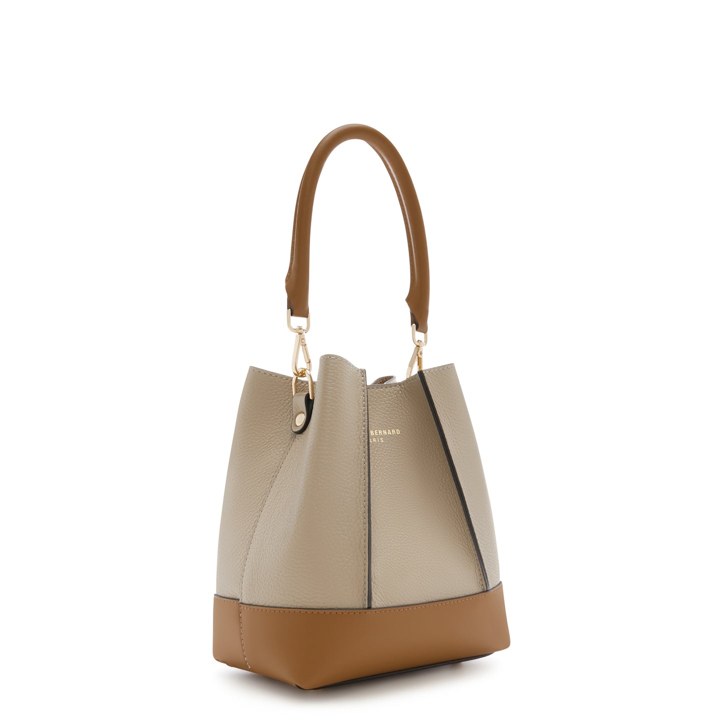 Femme Forte Minette taupe calfskin leather handbag -  - Isabel Bernard