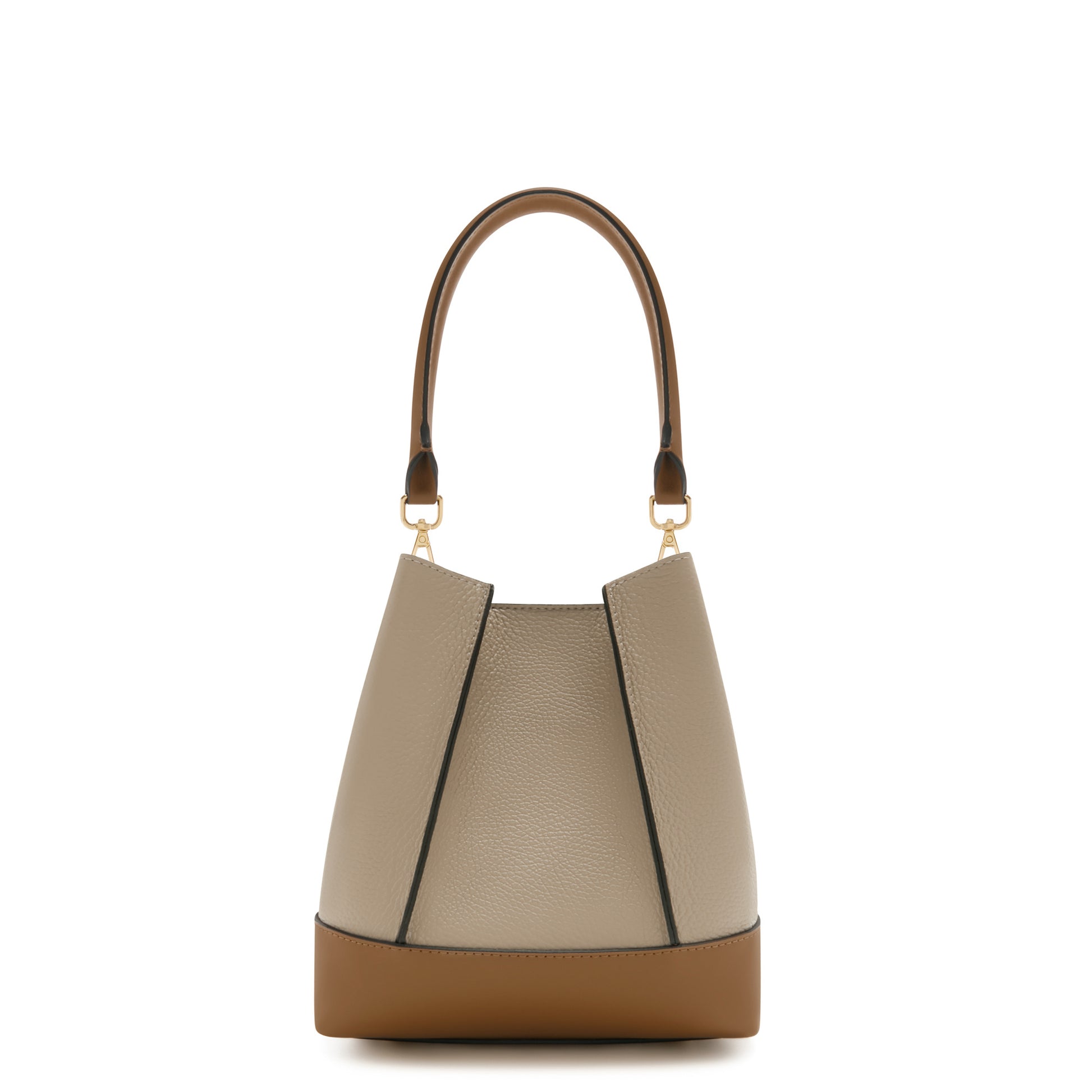 Femme Forte Minette taupe calfskin leather handbag -  - Isabel Bernard