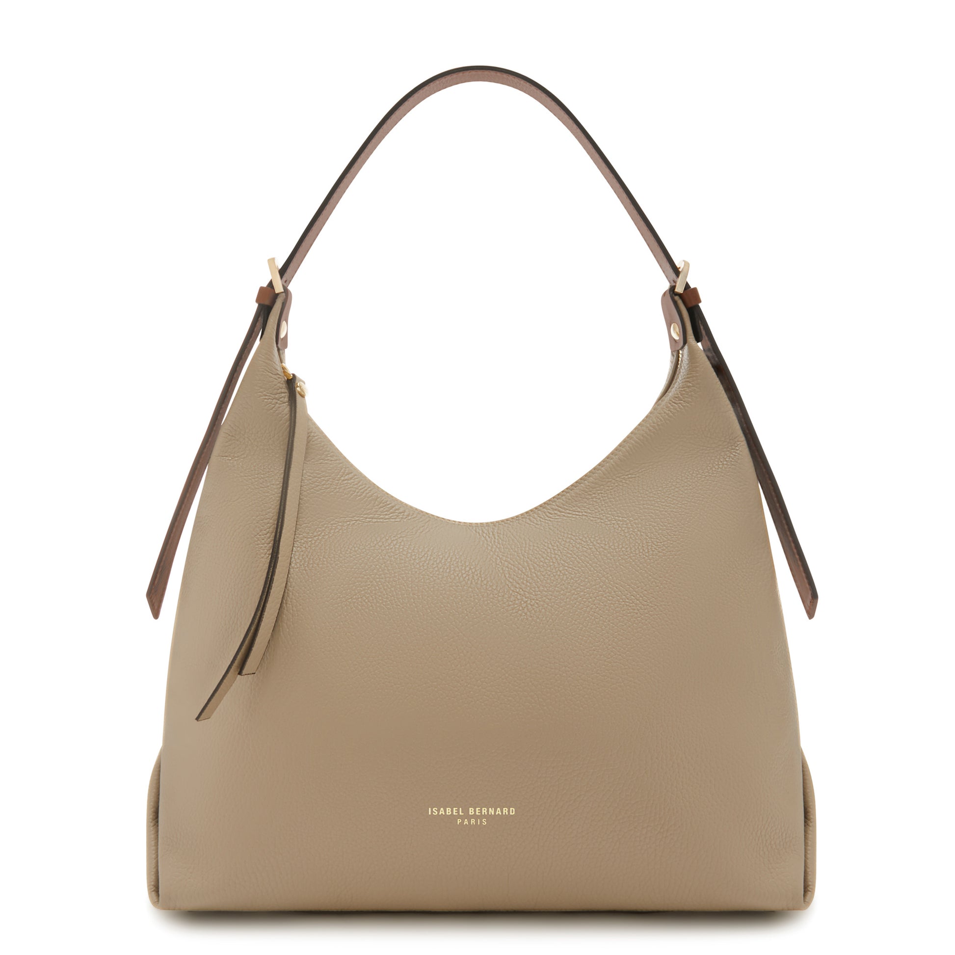 Honoré Muriel taupe calfskin leather shoulder bag -  - Isabel Bernard