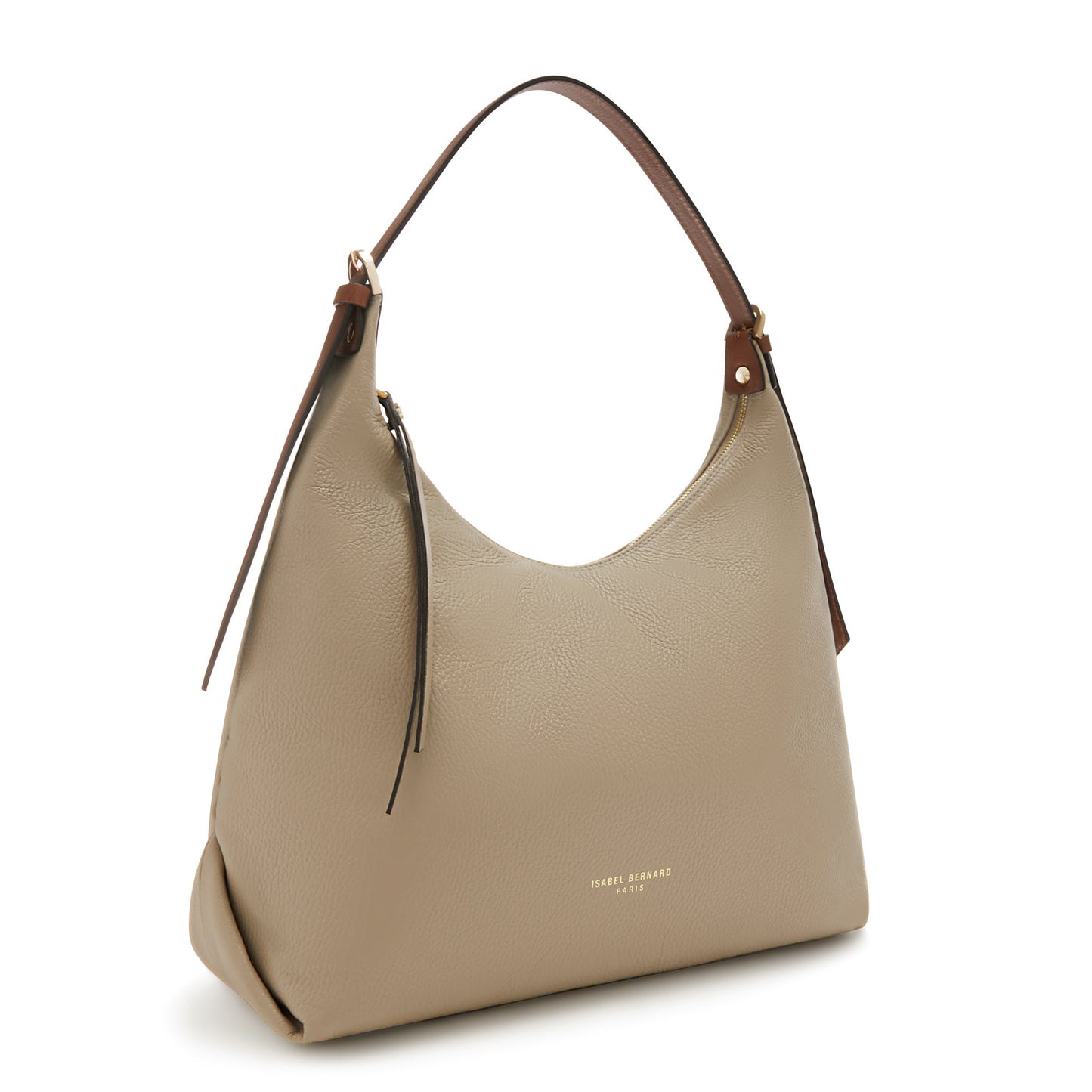 Honoré Muriel taupe calfskin leather shoulder bag -  - Isabel Bernard