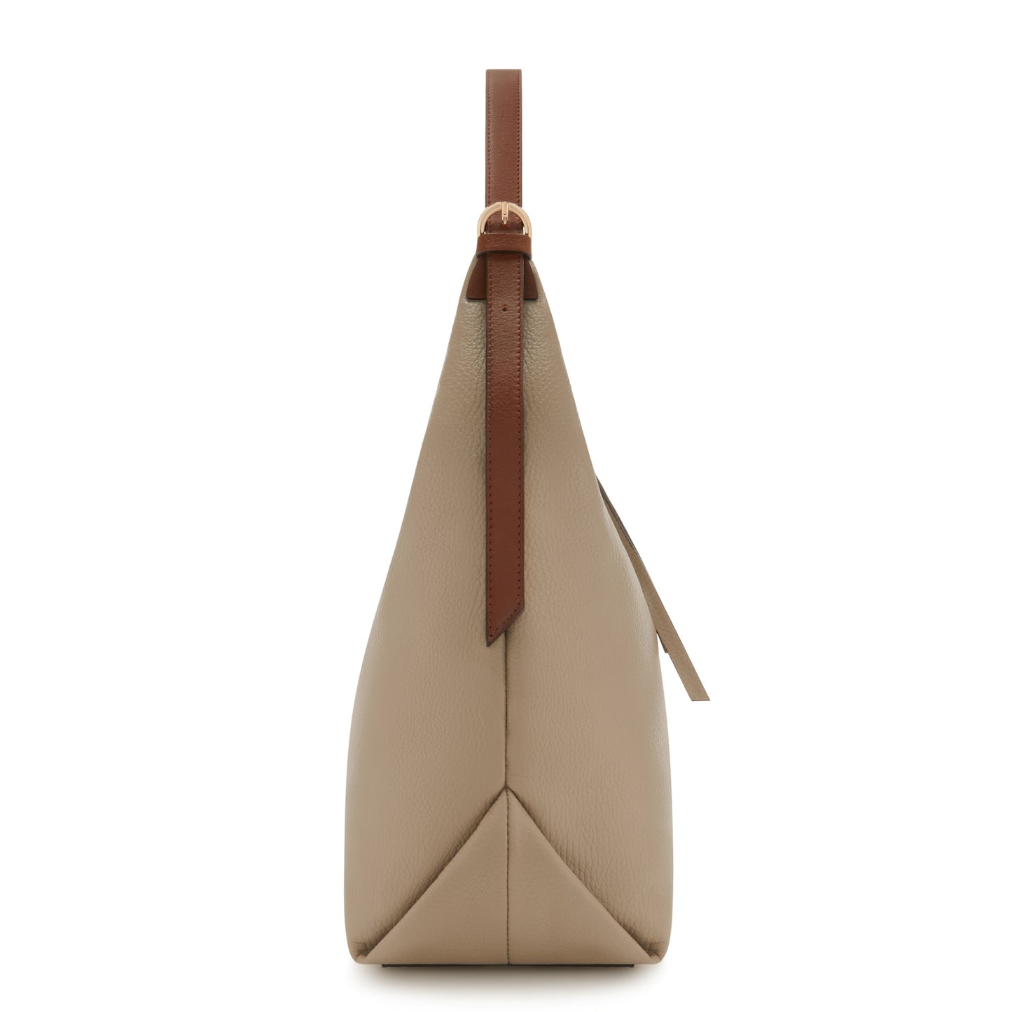 Honoré Muriel taupe calfskin leather shoulder bag -  - Isabel Bernard