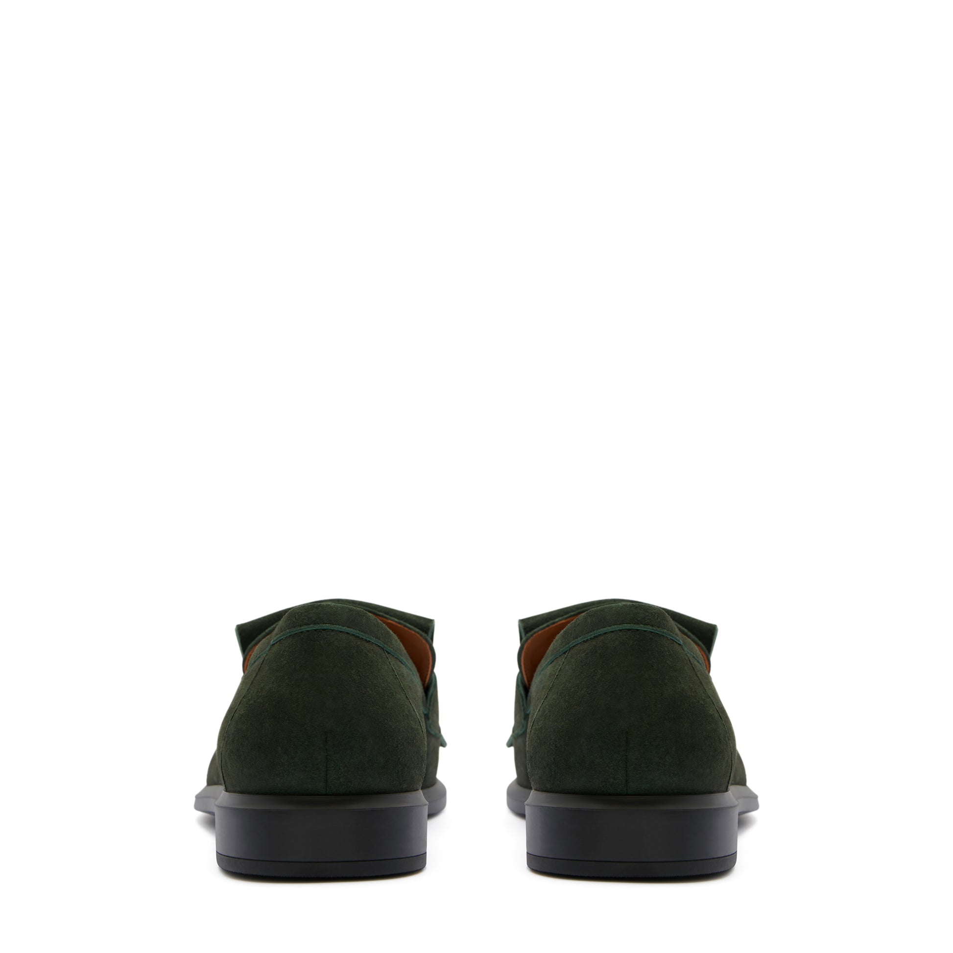 Vendôme Lave dark green suede loafers -  - Isabel Bernard