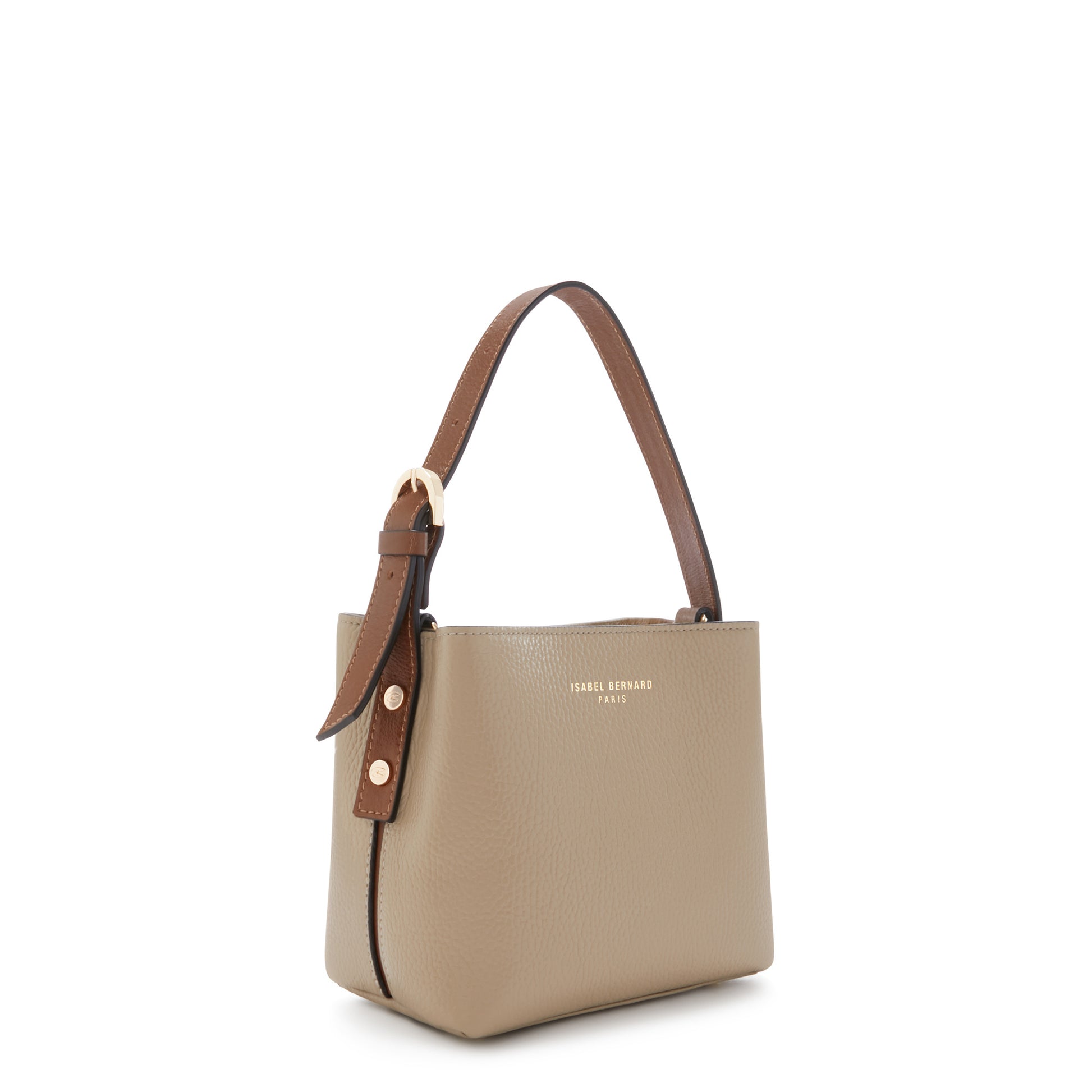 Honoré Adriane Mini taupe leather handbag calfskin leather -  - Isabel Bernard