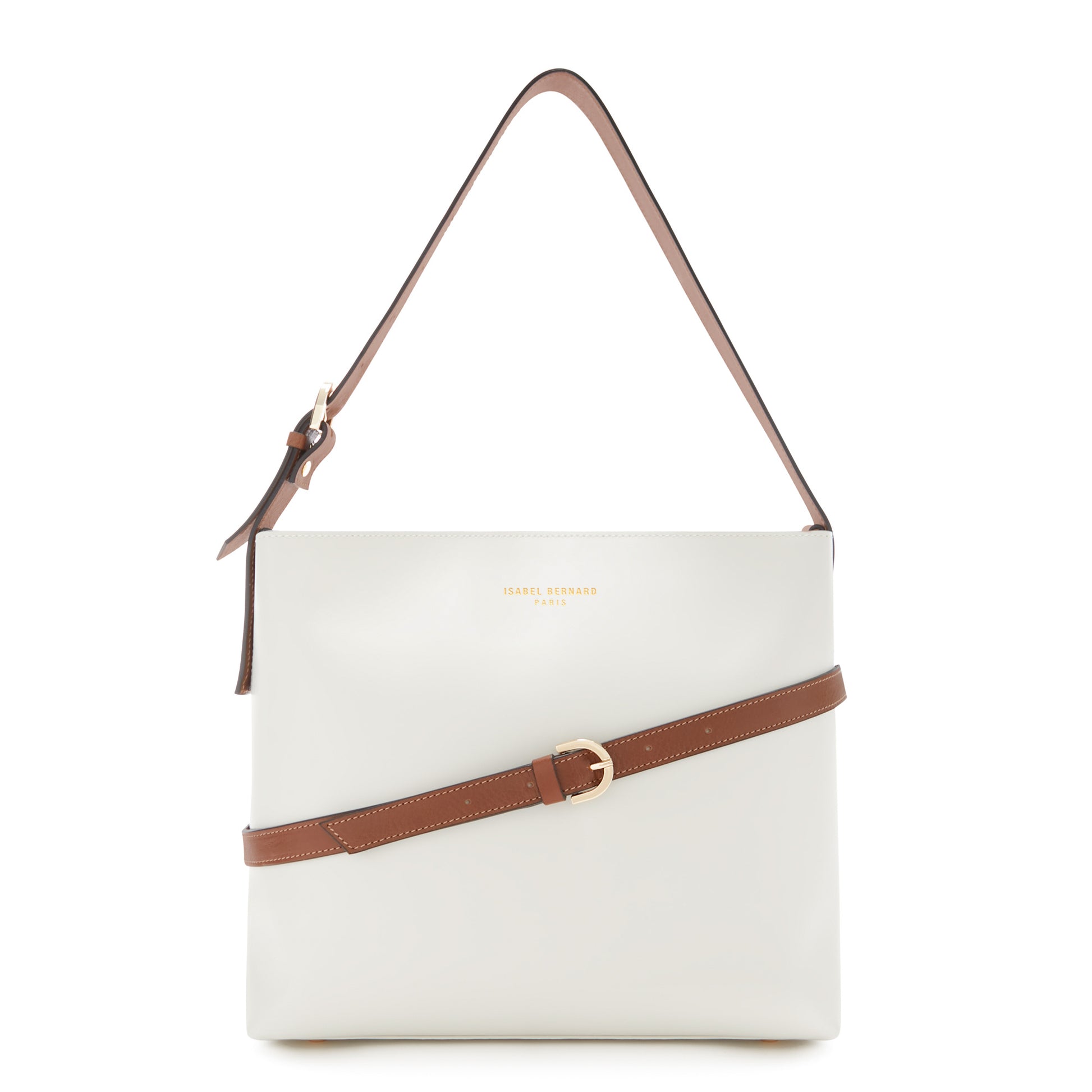 Honoré Adriane Midi white leather shoulder bag calfskin leather -  - Isabel Bernard