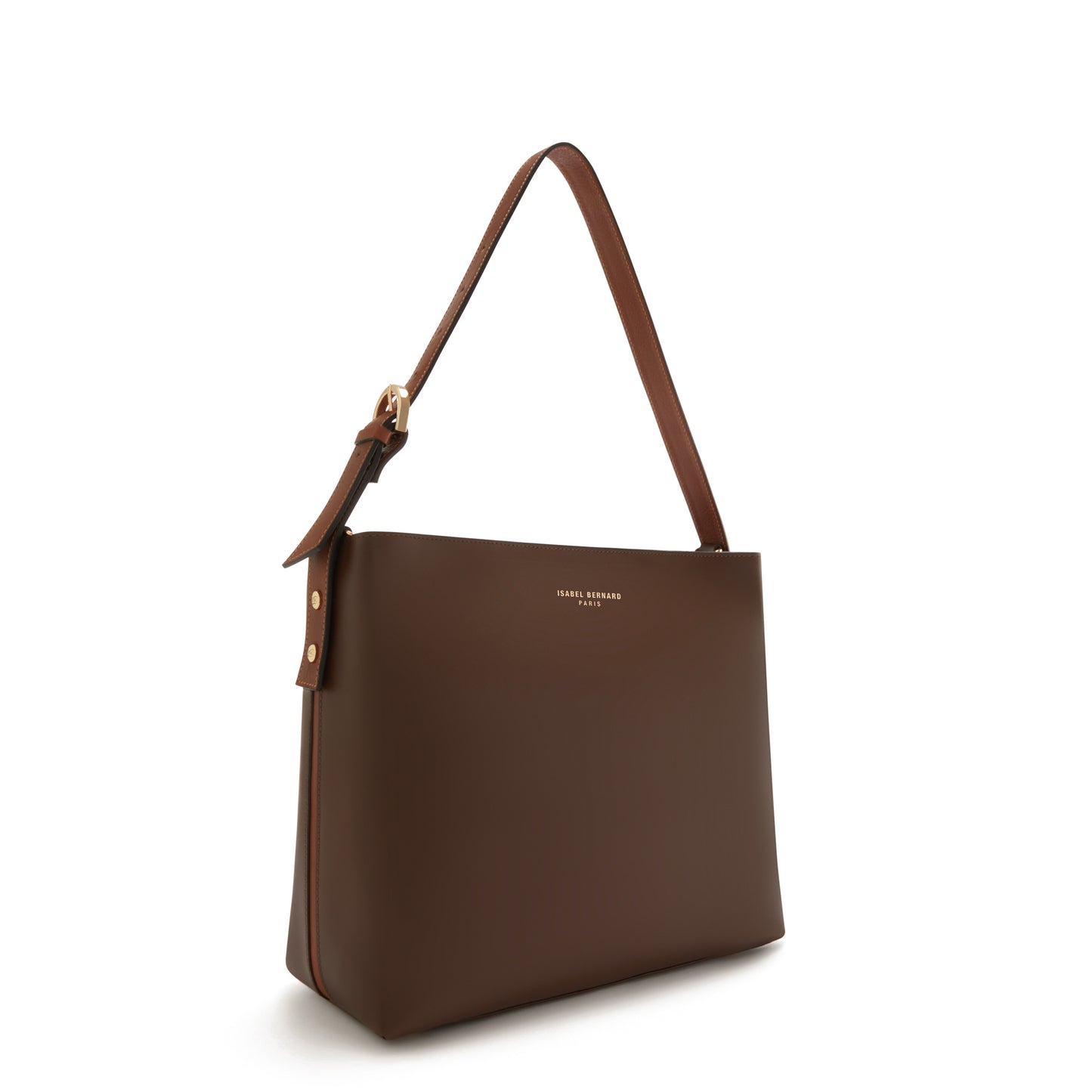 Honoré Adriane Midi brown leather shoulder bag calfskin leather -  - Isabel Bernard