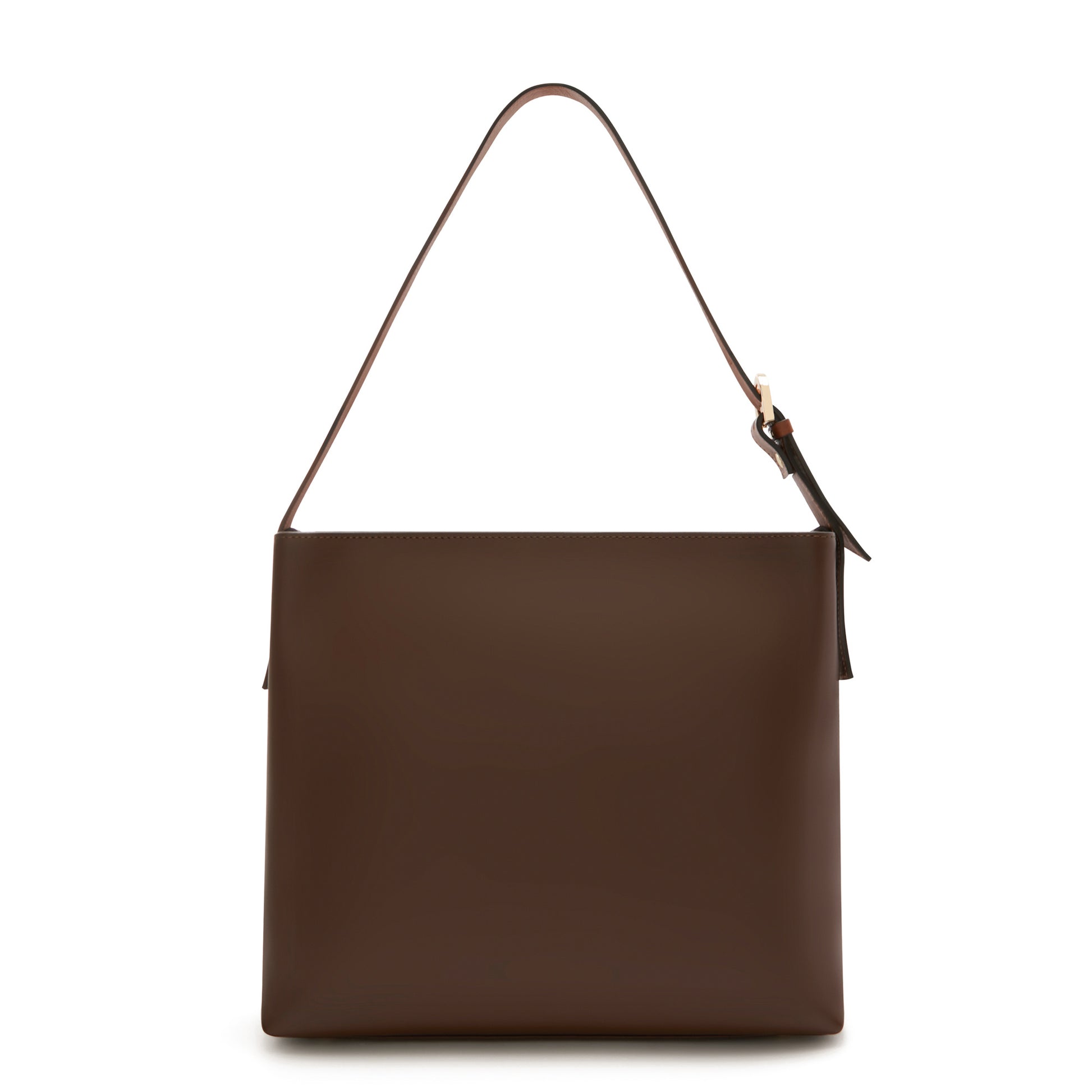 Honoré Adriane Midi brown leather shoulder bag calfskin leather -  - Isabel Bernard