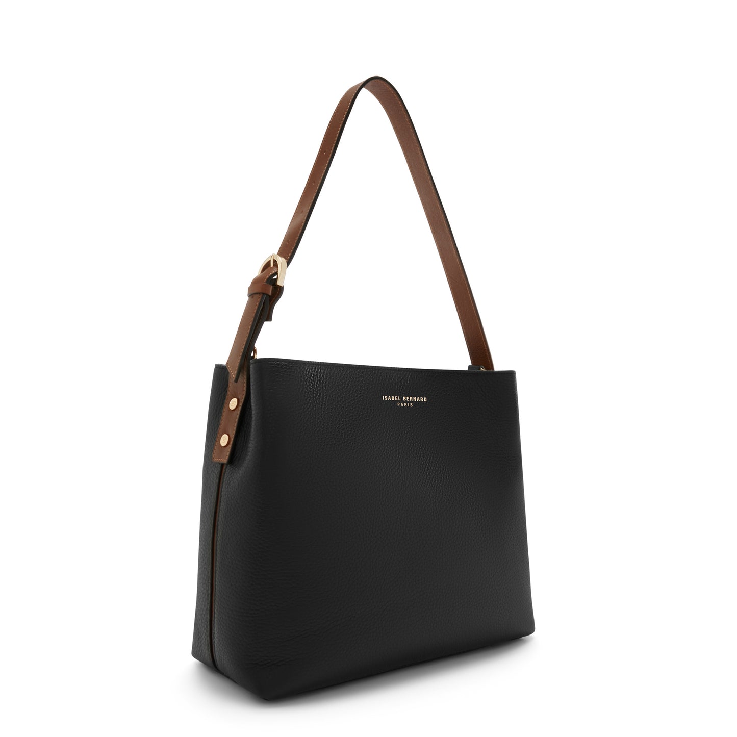 Honoré Adriane Midi black leather shoulder bag calfskin leather -  - Isabel Bernard