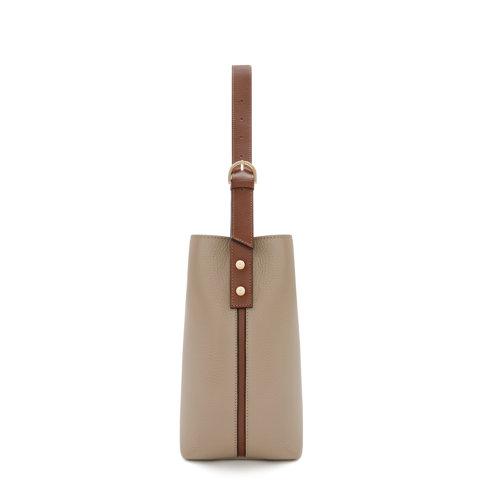 Honoré Adriane Midi taupe leather shoulder bag calfskin leather -  - Isabel Bernard