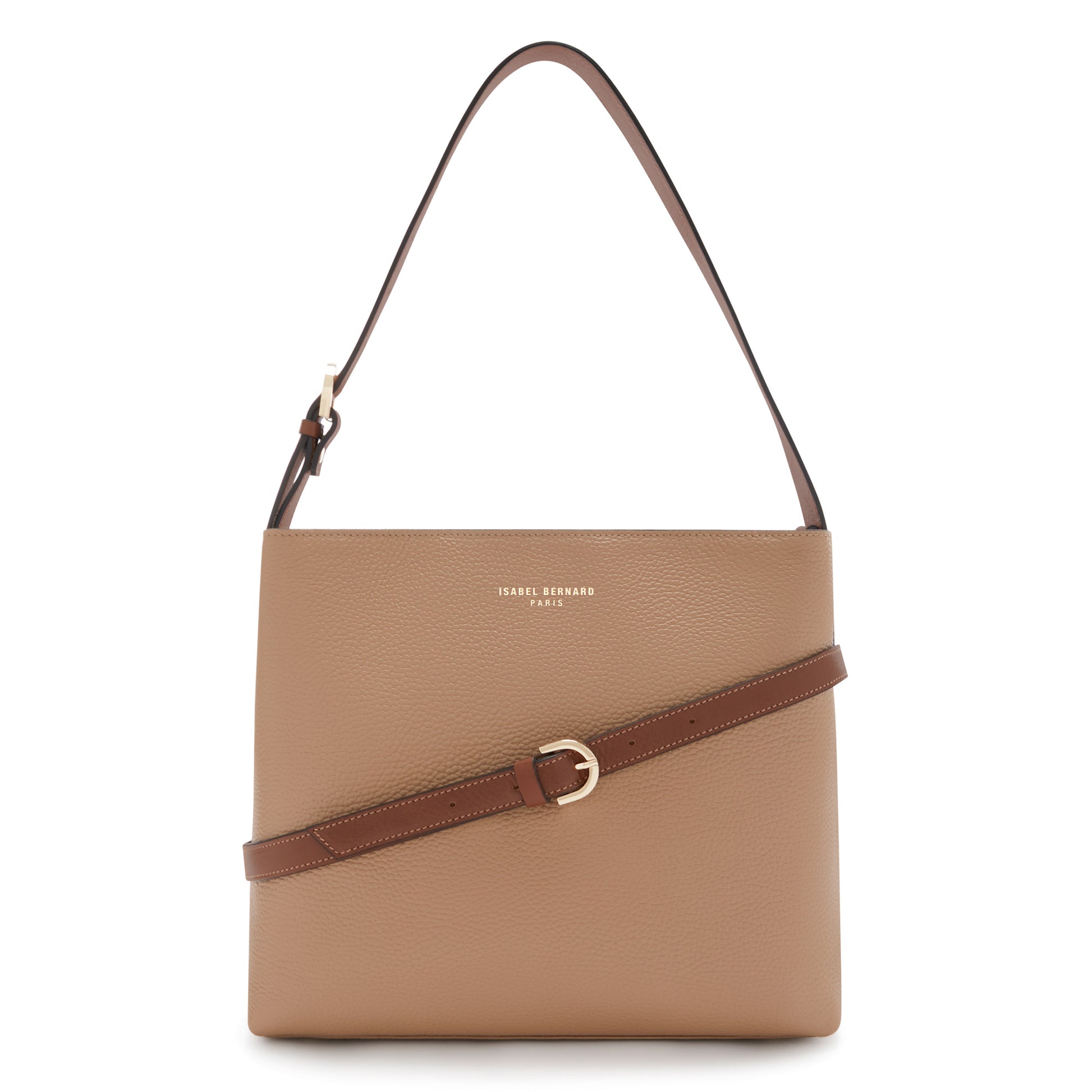 Honoré Adriane Midi beige leather shoulder bag calfskin leather -  - Isabel Bernard