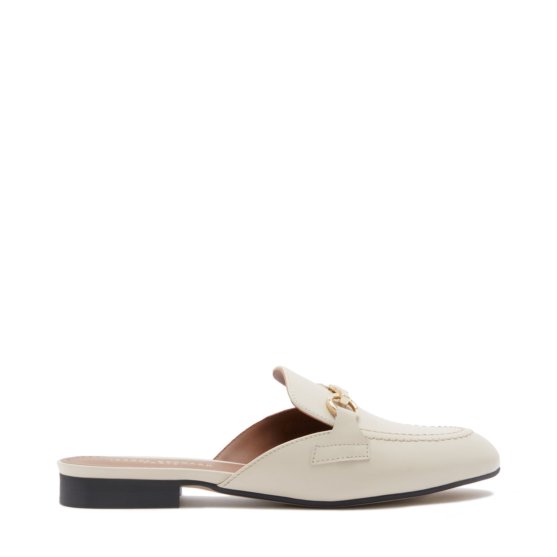 Vendôme Fleur crème calfskin leather backless loafers -  - Isabel Bernard