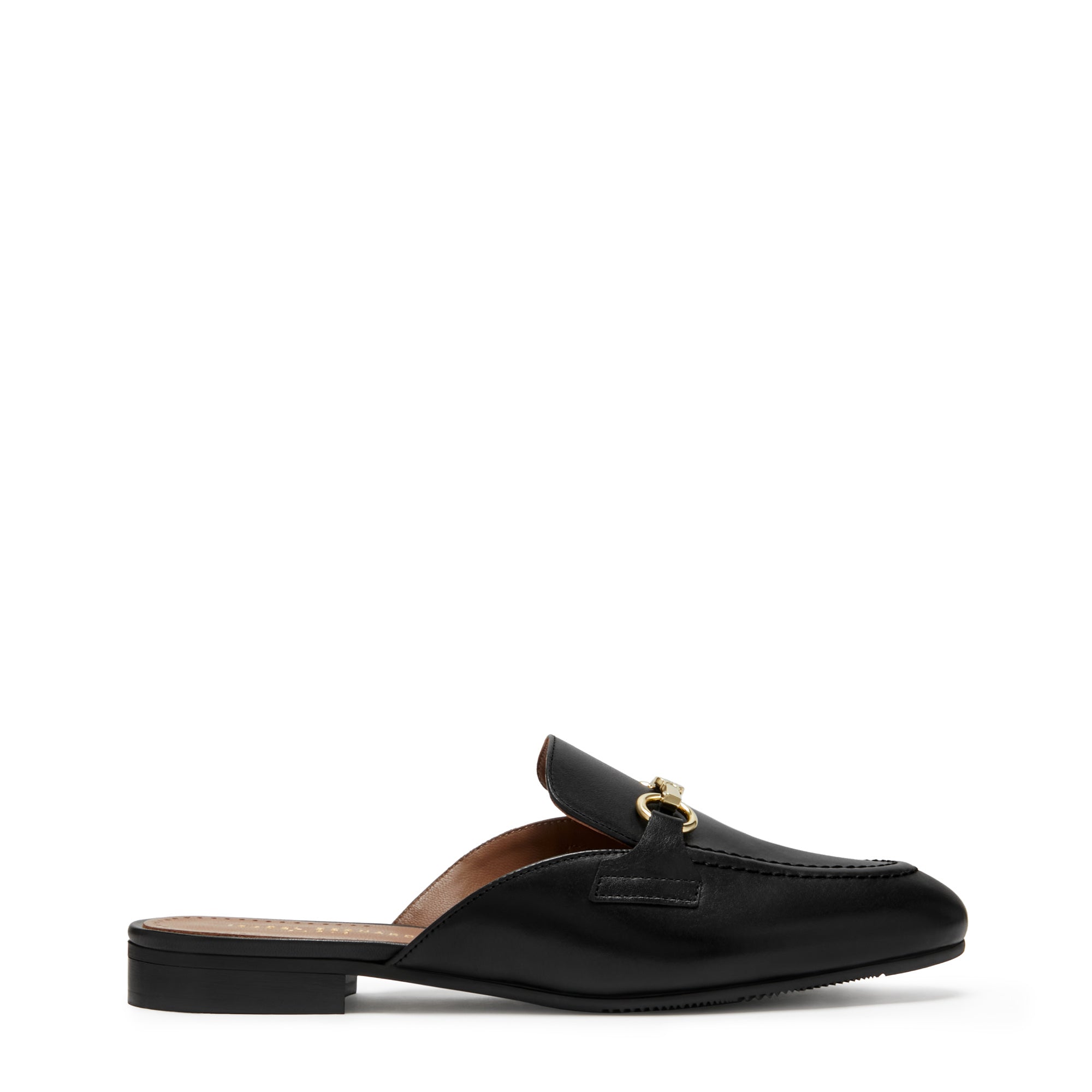 Vendome Fleur schwarz Pantolette Loafer aus Kalbsleder