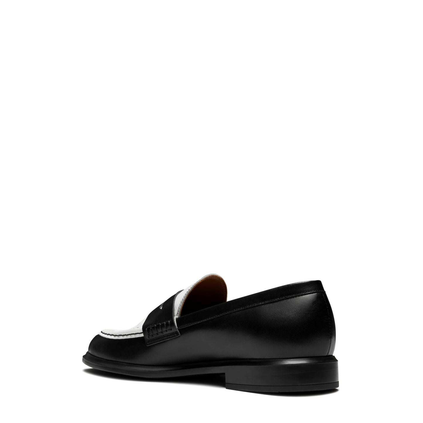 Vendôme Blandine black and white calfskin leather loafers -  - Isabel Bernard