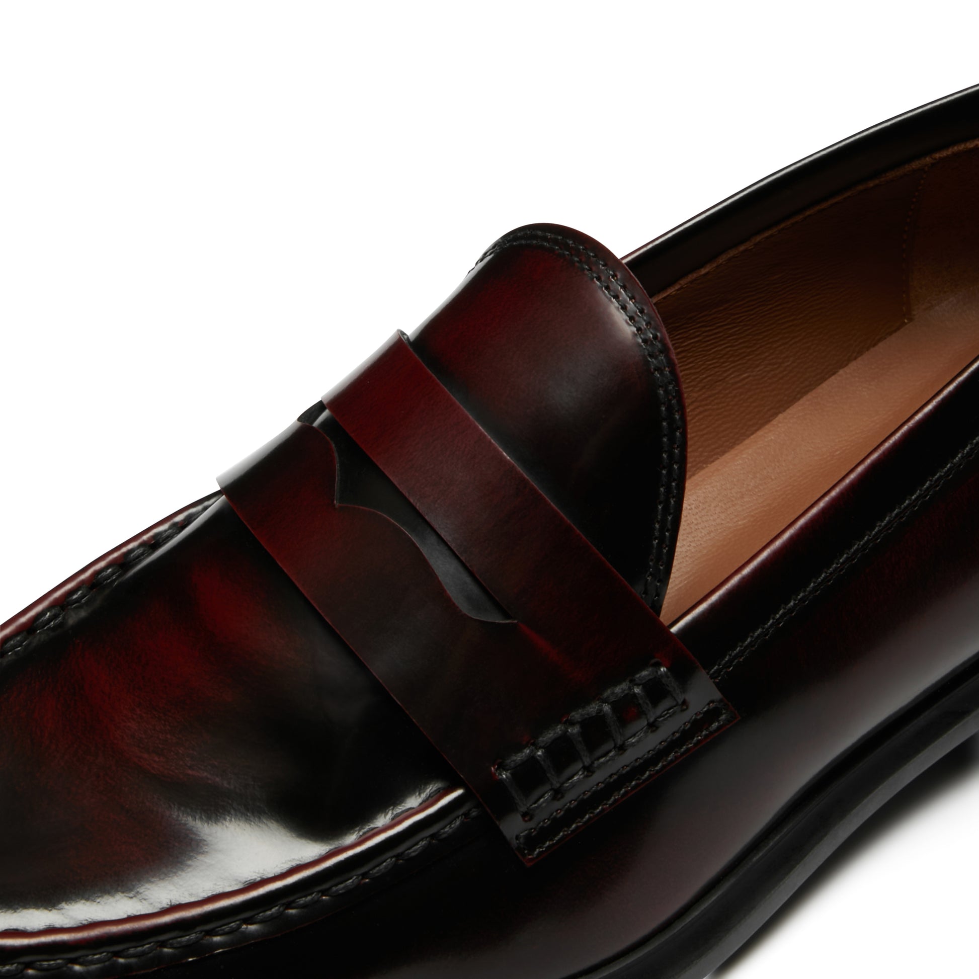 Vendôme Blandine bordeaux spazzolato leather loafers -  - Isabel Bernard