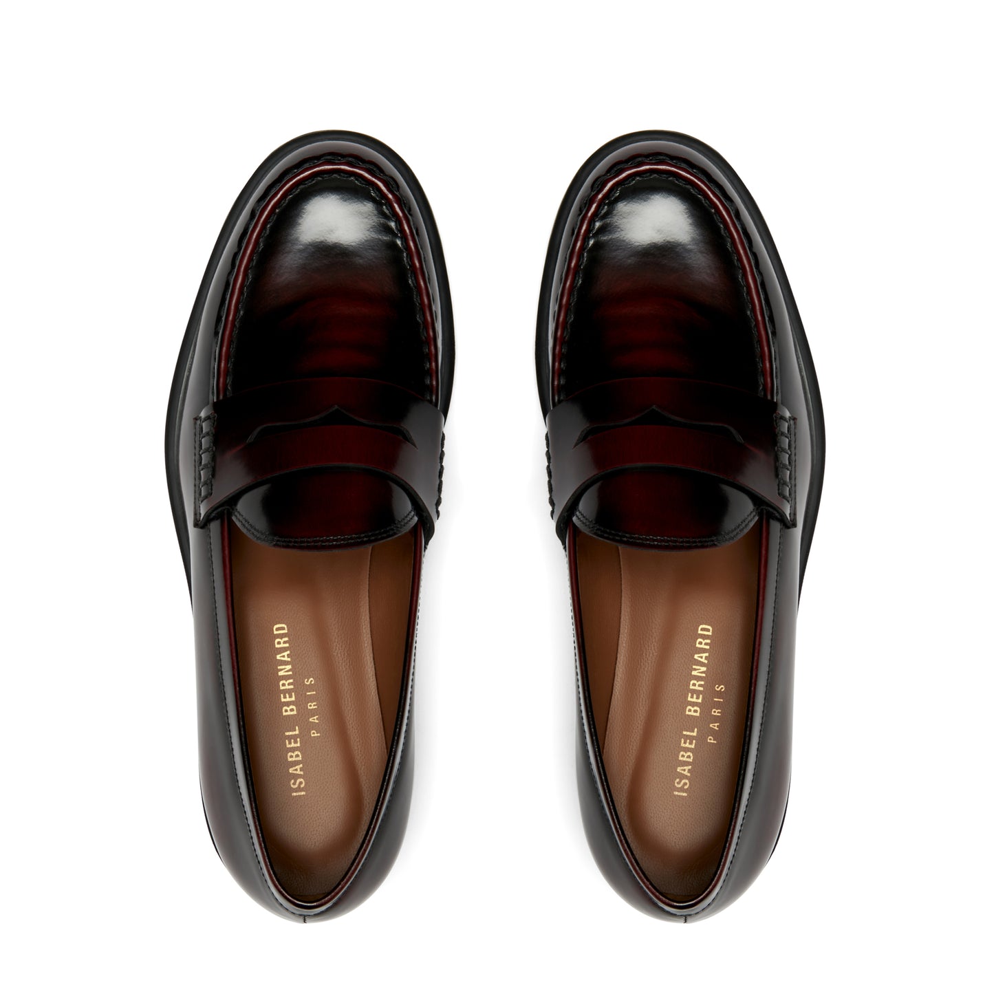 Vendôme Blandine bordeaux spazzolato leather loafers -  - Isabel Bernard