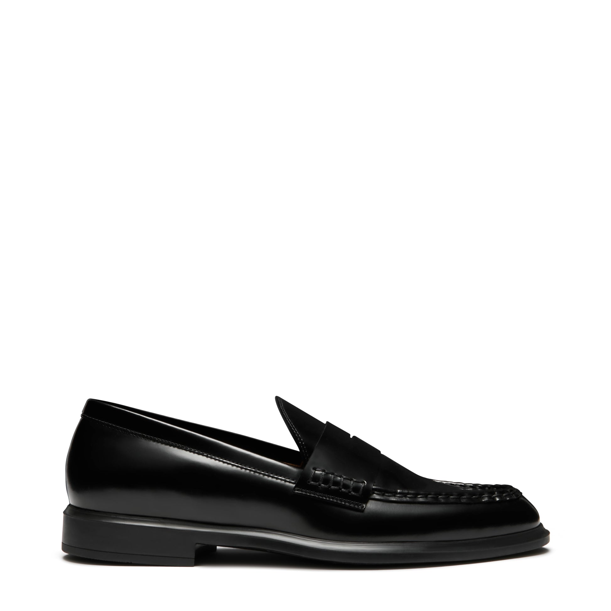 Vendôme Blandine black spazzolato leather loafers -  - Isabel Bernard