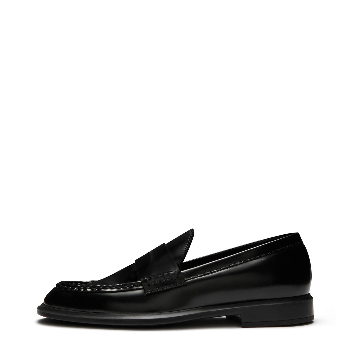 Vendôme Blandine black spazzolato leather loafers -  - Isabel Bernard