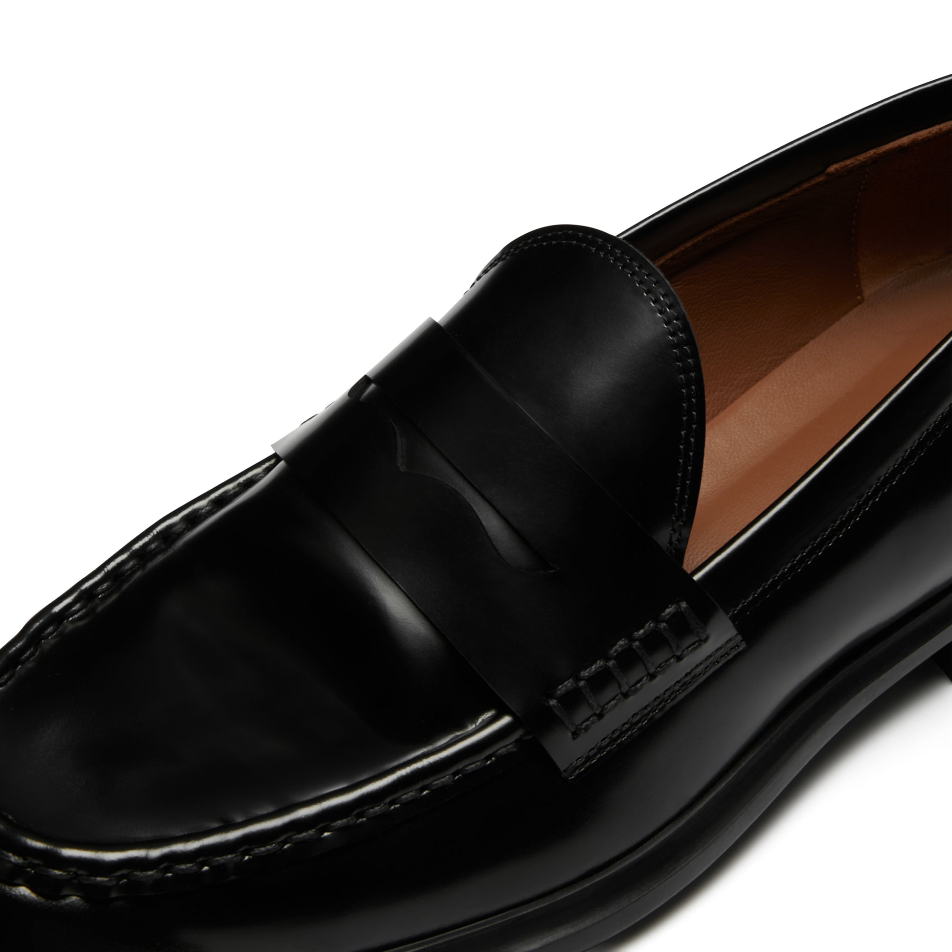 Vendôme Blandine black spazzolato leather loafers -  - Isabel Bernard