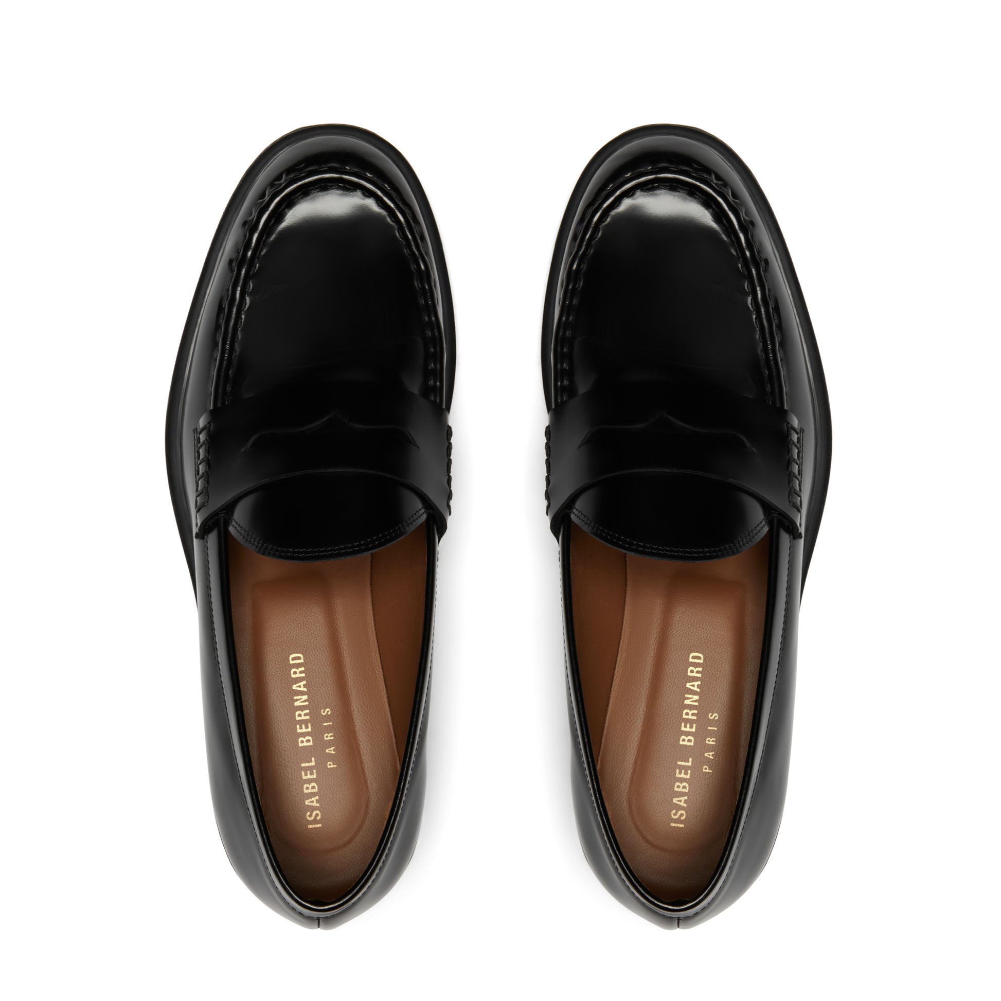 Vendôme Blandine black spazzolato leather loafers -  - Isabel Bernard