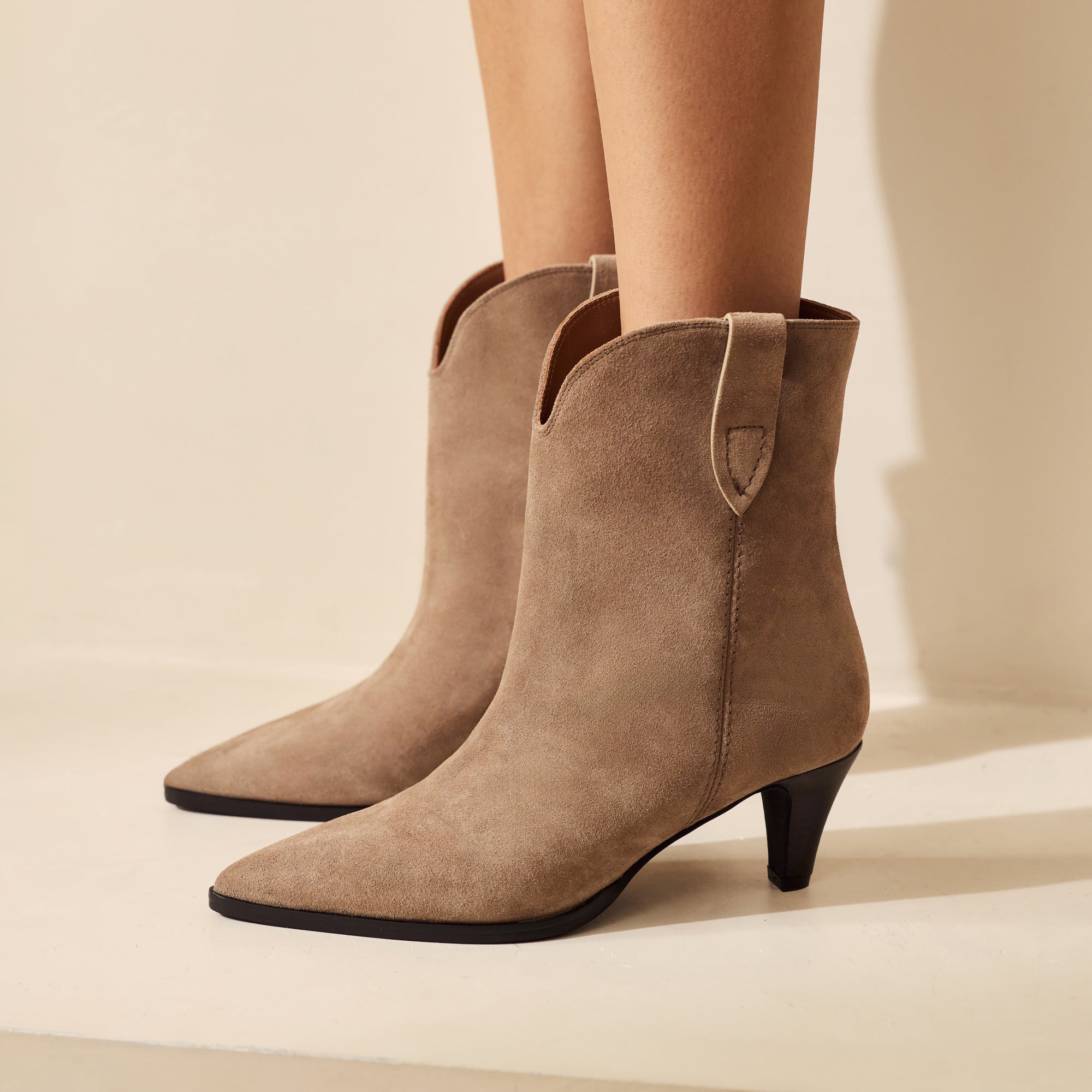 Taupe suede boots womens online