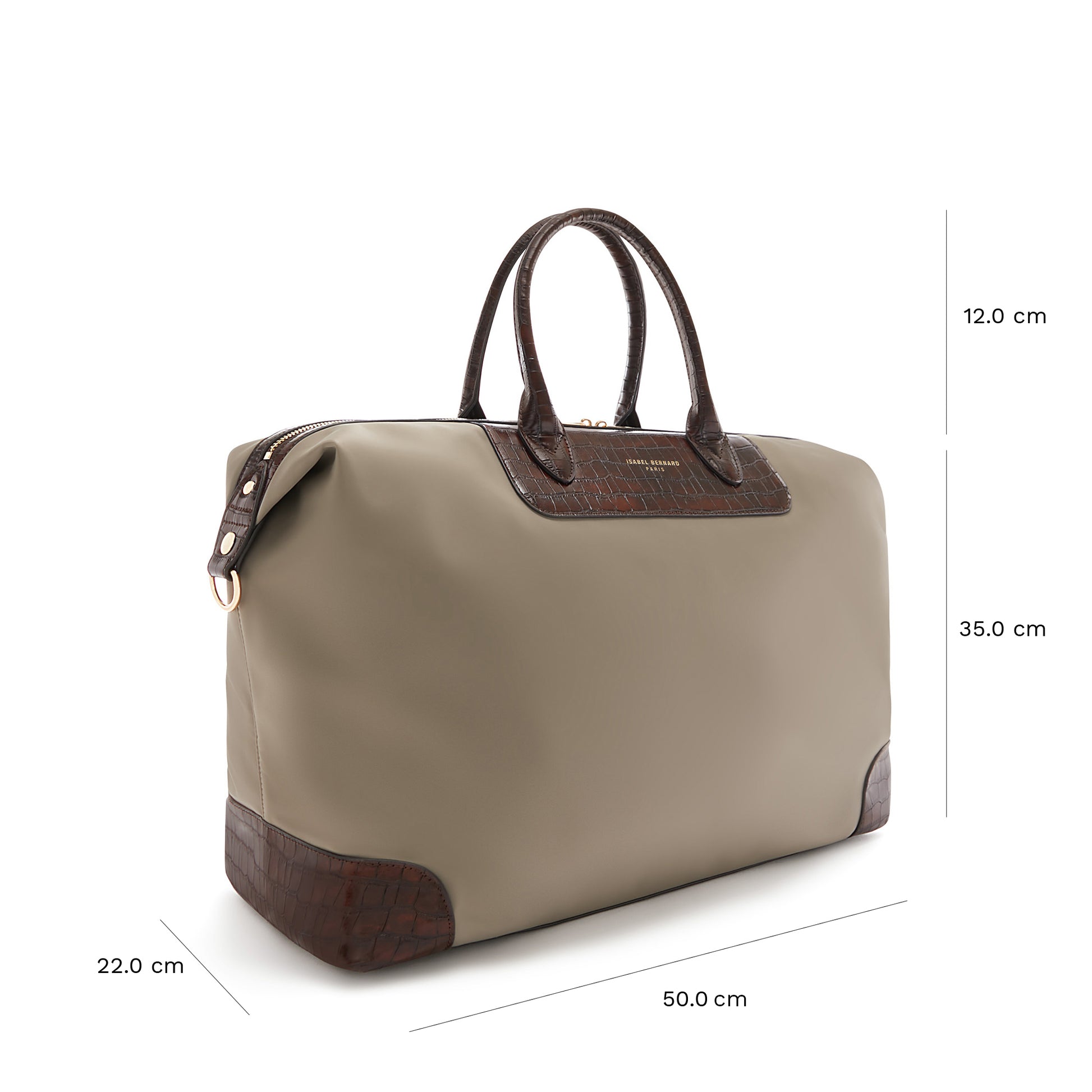 Du Louvre Celie taupe weekend bag small -  - Isabel Bernard