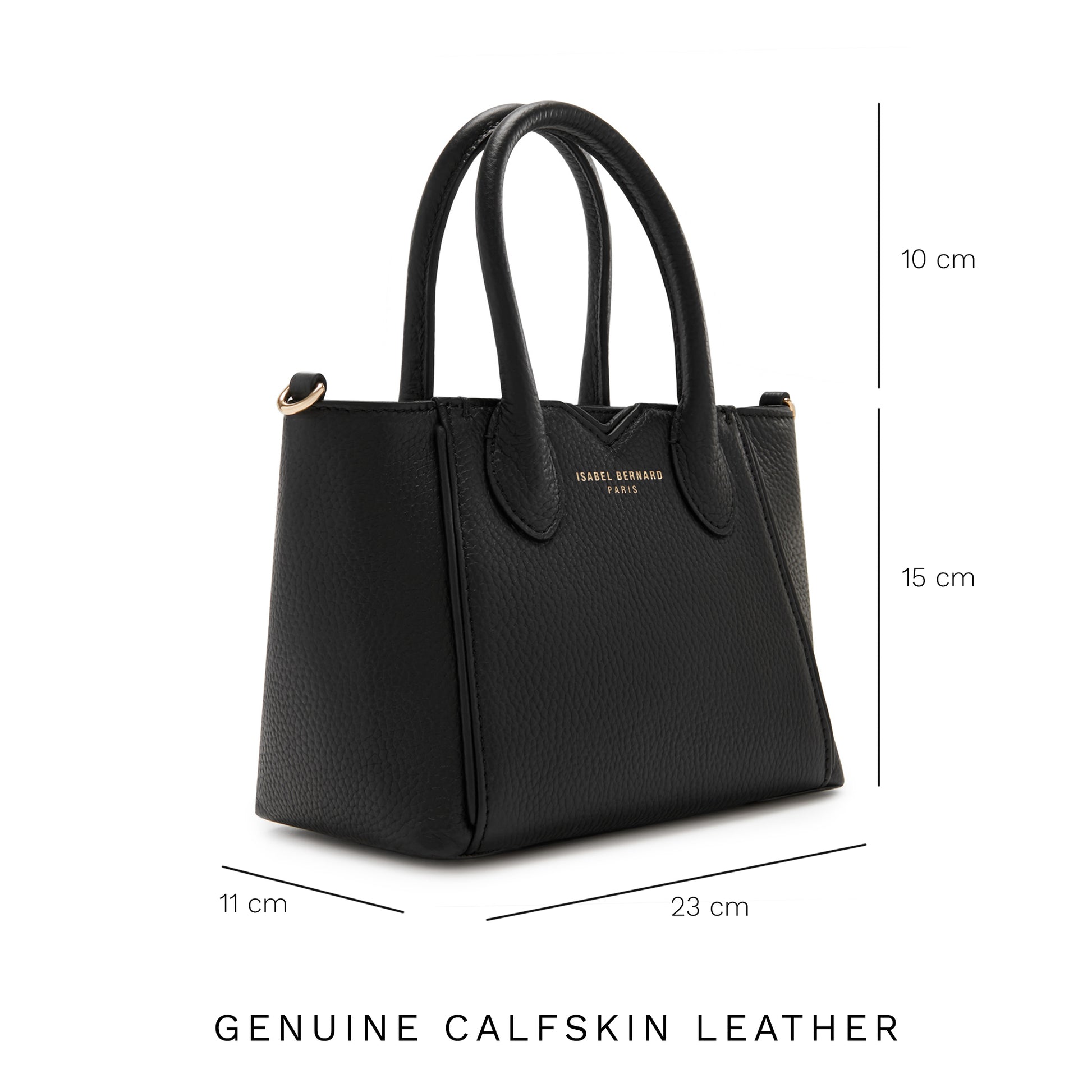 Honoré Cloe Mini black calfskin leather handbag -  - Isabel Bernard