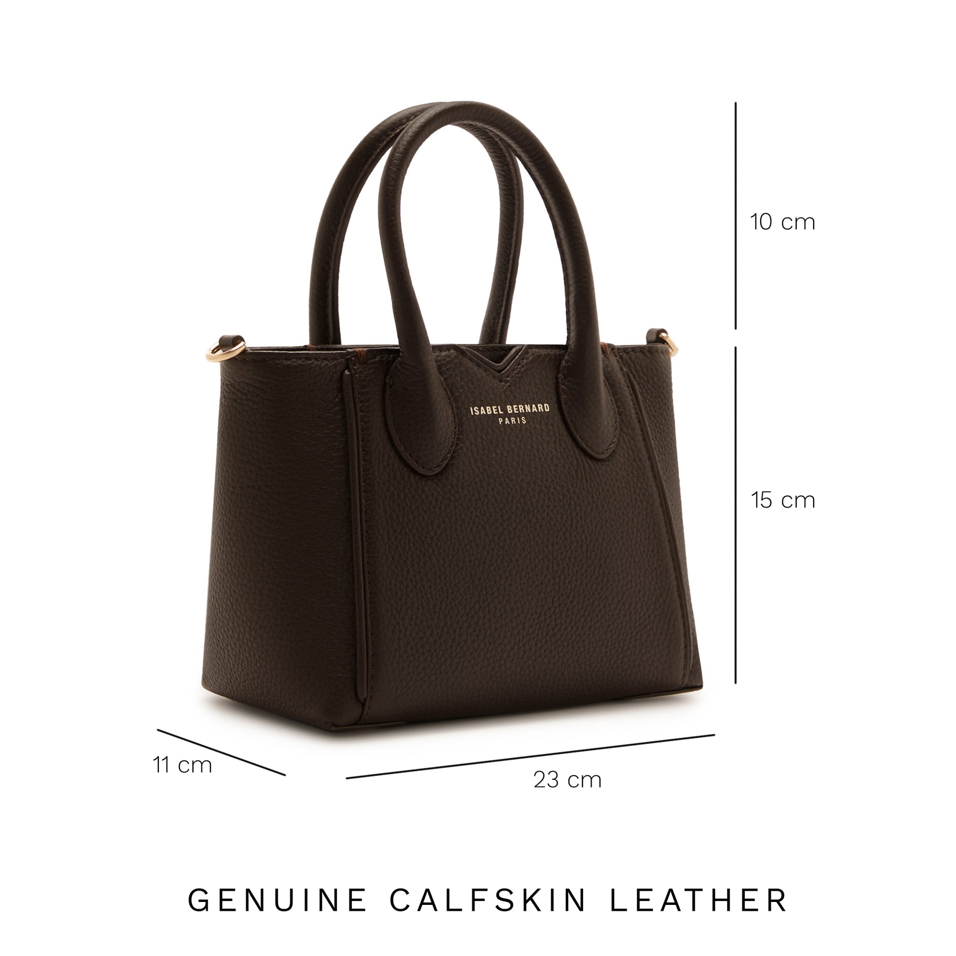 Honoré Cloe Mini brown calfskin leather handbag -  - Isabel Bernard