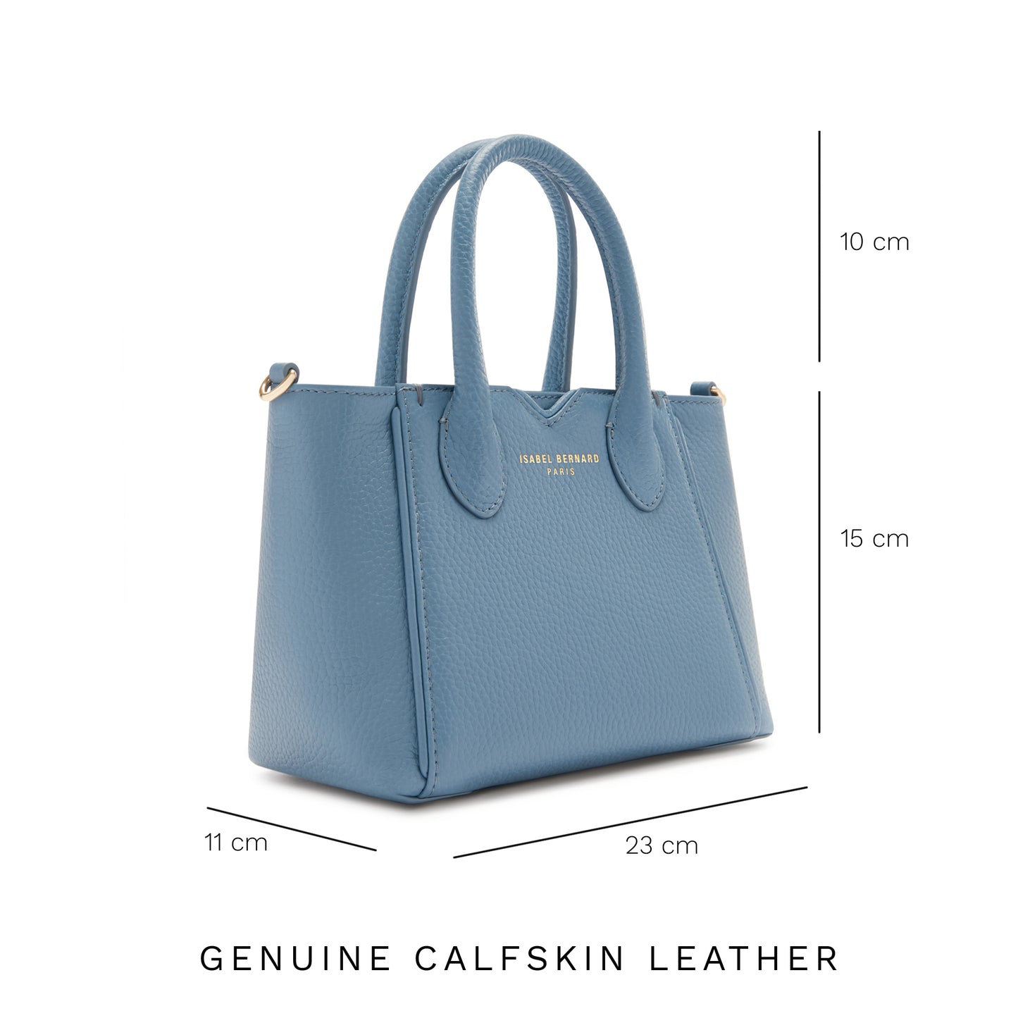 Honoré Cloe Mini blue calfskin leather handbag -  - Isabel Bernard