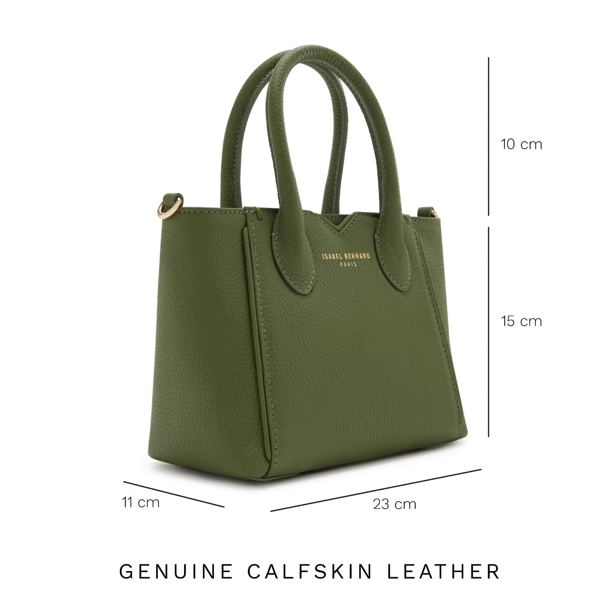 Cadeau d'Isabel green calfskin leather handbag and zipper wallet gift set - - Isabel Bernard