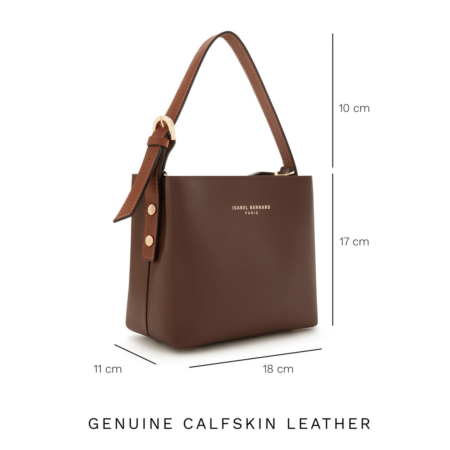 Honoré Adriane Mini brown leather handbag calfskin leather -  - Isabel Bernard