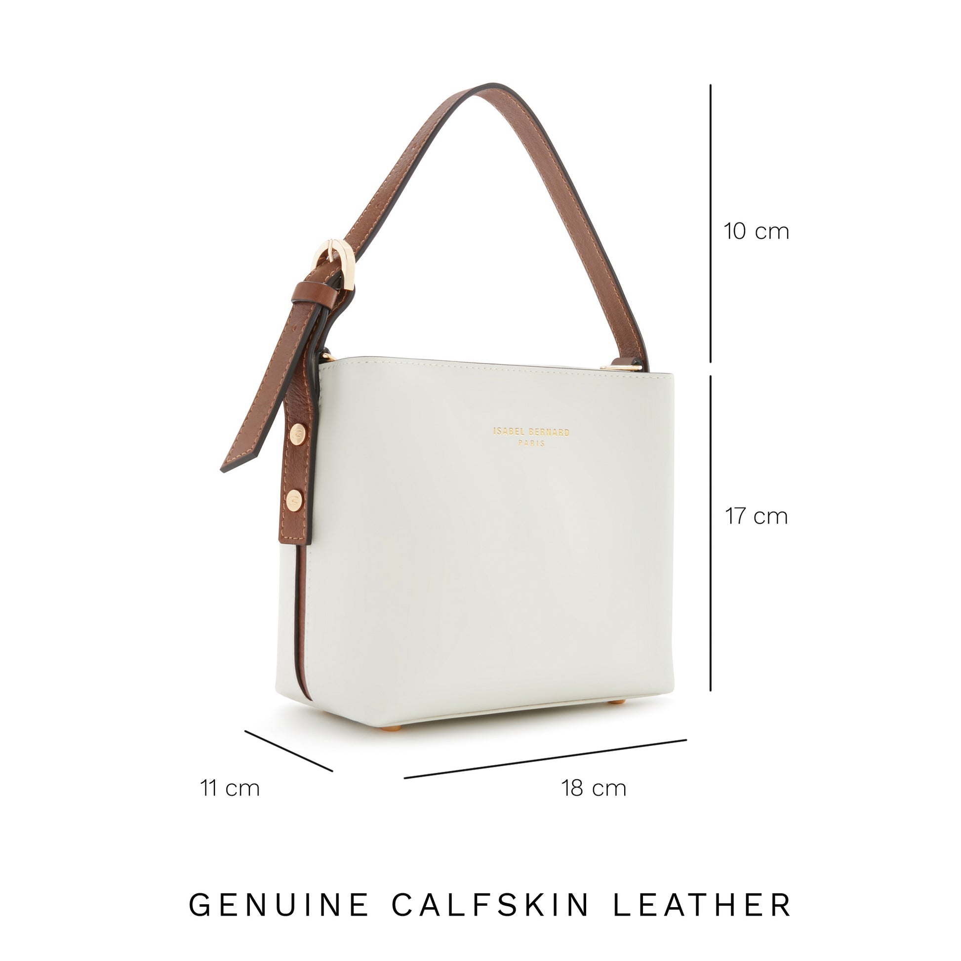 Honoré Adriane Mini white leather handbag calfskin leather -  - Isabel Bernard