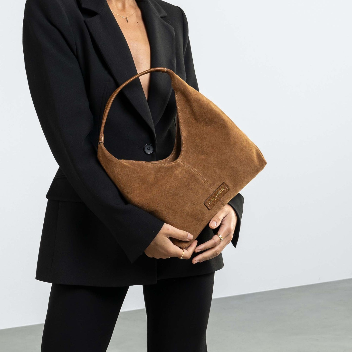 Honoré Grace mini brown suede handbag - - Isabel Bernard